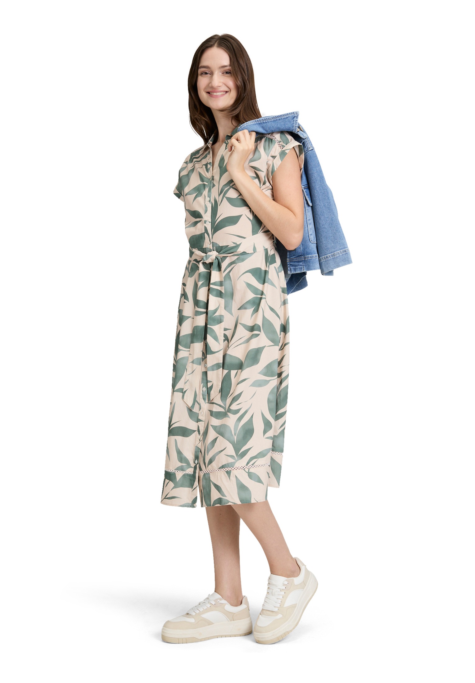 Betty&Co Hemdblusenkleid »Damen mit Print« Nahttasche