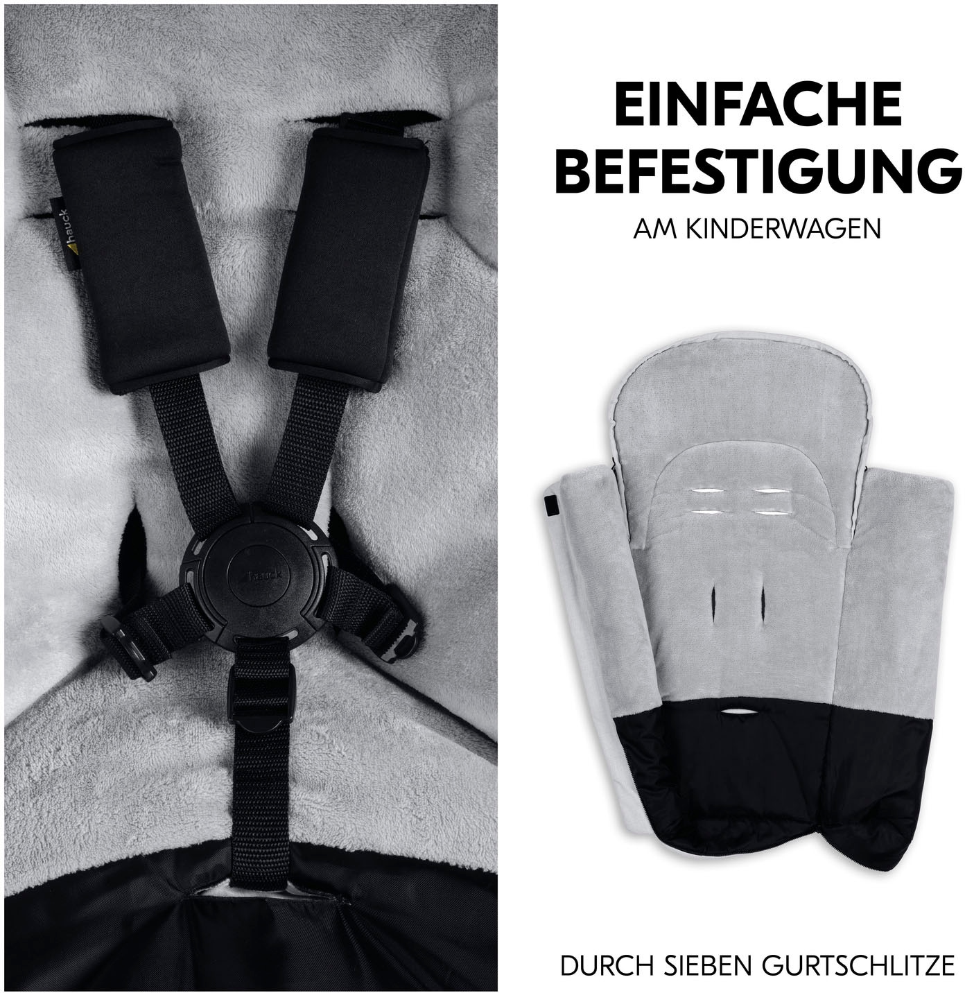 Hauck Fußsack »Pushchair Footmuff Winter, grey«