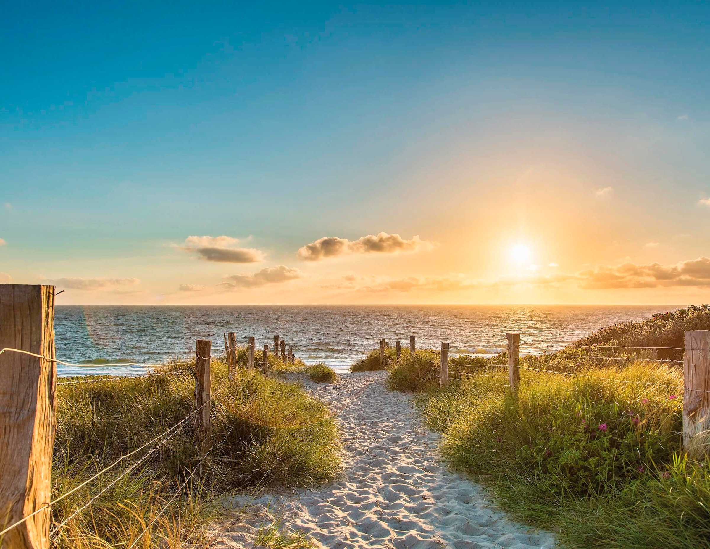 living walls Fototapete "Strand Dünen Sonnenuntergang" Motiv abstrakt naturalistisch glatt Dünen Tapete Strand Fototapete Schlafzimmer Tapeten Design Wandtapete