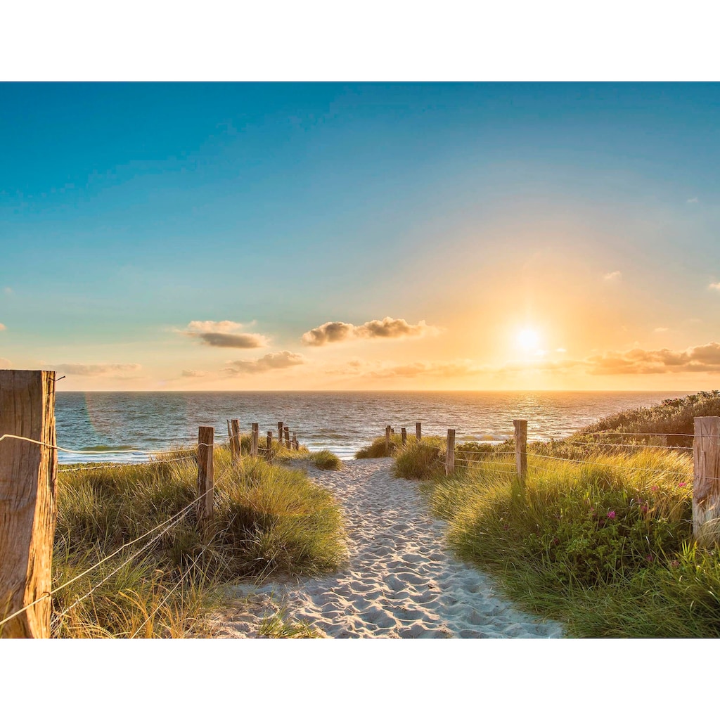 living walls Fototapete »Strand Dünen Sonnenuntergang«