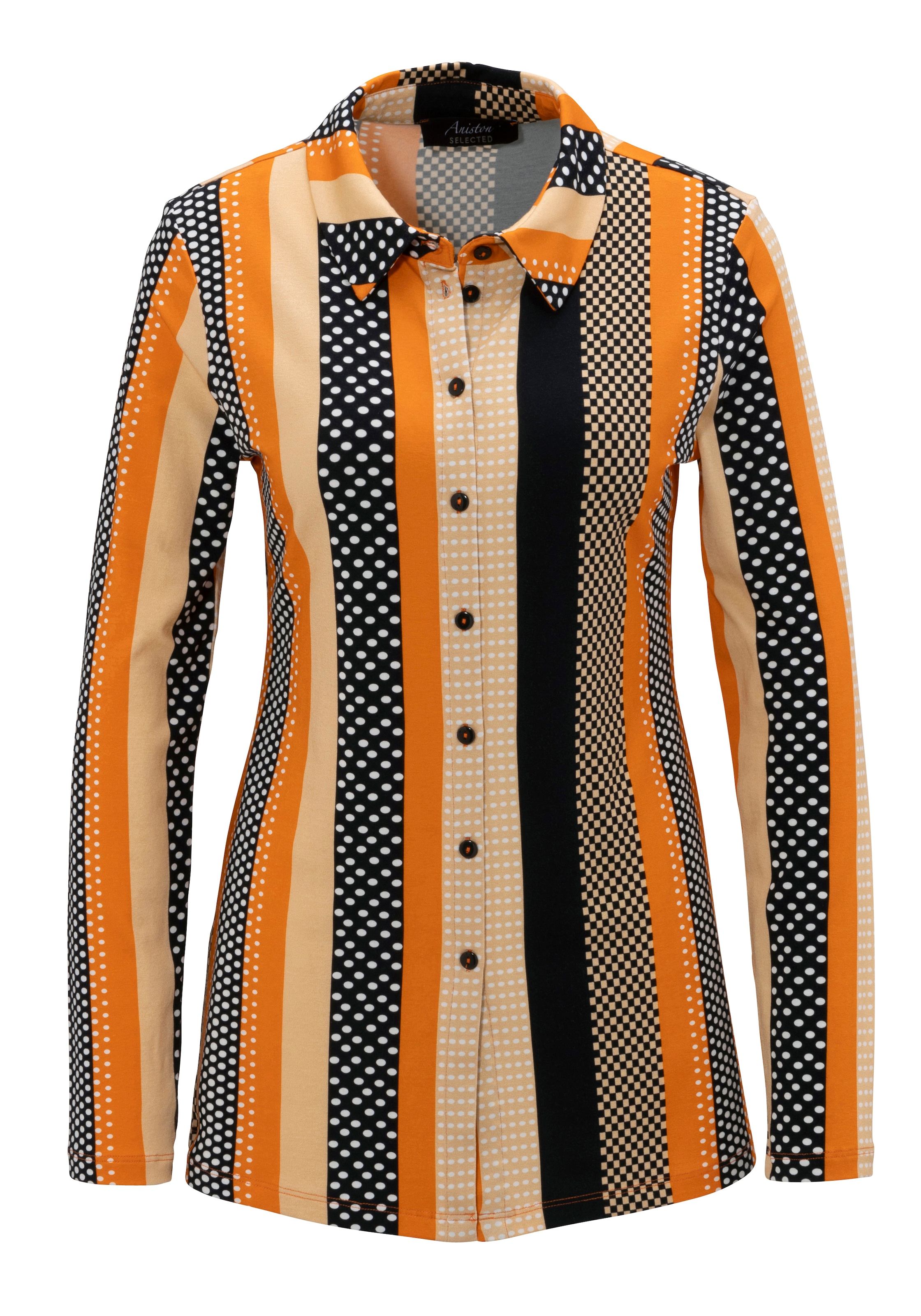 Aniston SELECTED Hemdbluse, aus stretchigem Jersey - NEUE KOLLEKTION für  bestellen | BAUR
