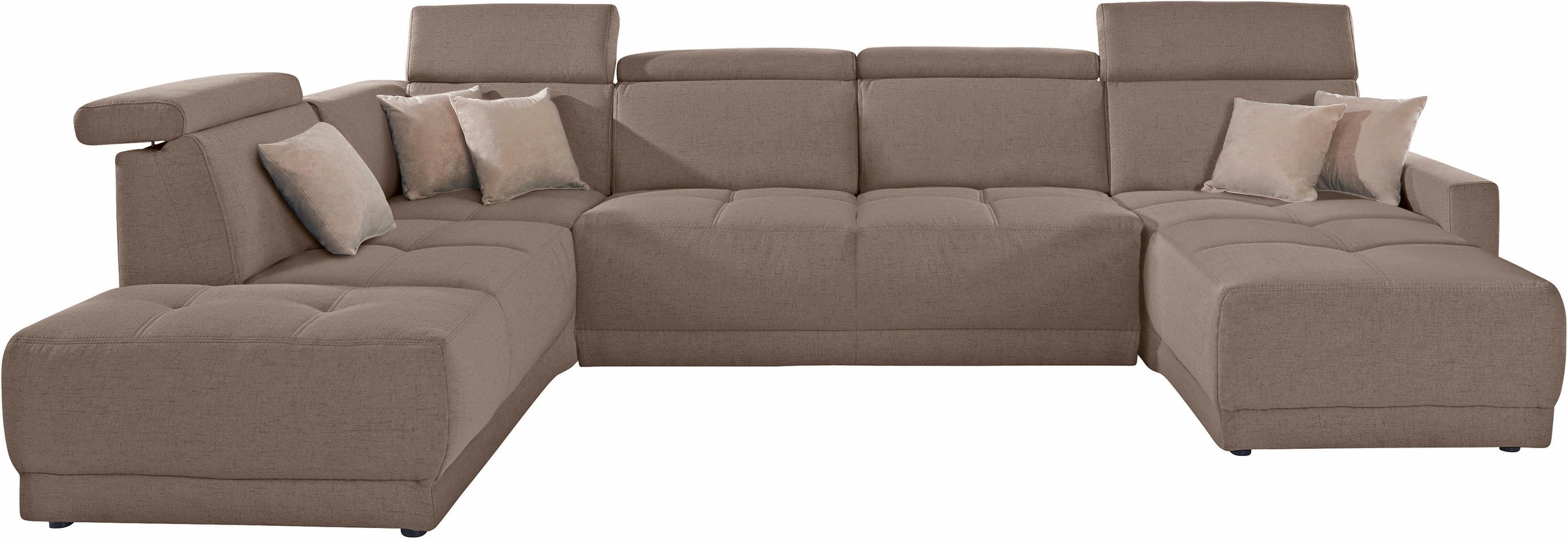 DOMO collection Wohnlandschaft "Ava moderne Sitzheftung mit toller Doppelna günstig online kaufen