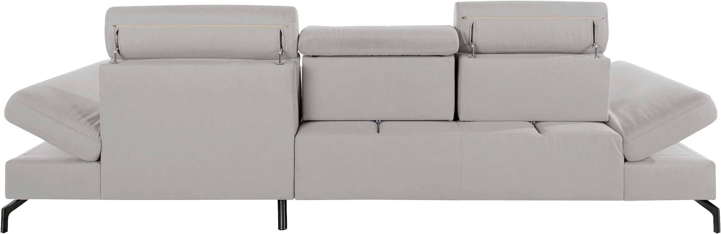 sit&more Ecksofa »Brisbane L-Form«, Fußhöhe 15 cm, inklusive Sitztiefen-, Armteil- und Kopfteilverstellung