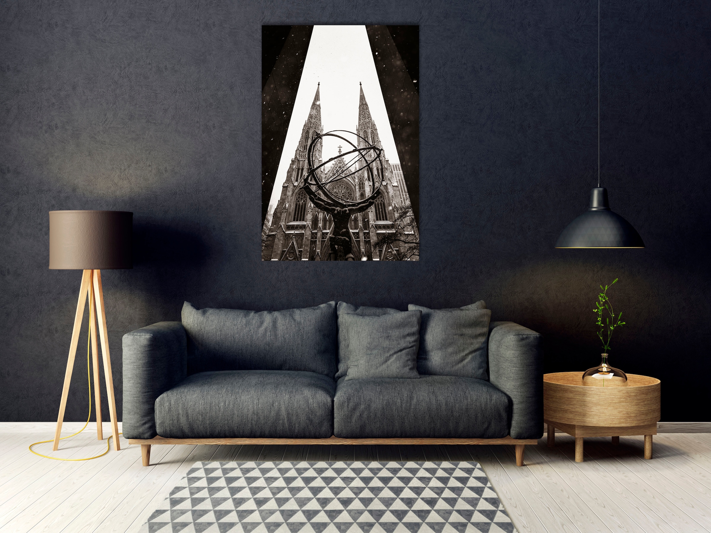 queence Acrylglasbild "Elkan" Amerika  Bilder von Amerika  Foto  Schwarz-We günstig online kaufen