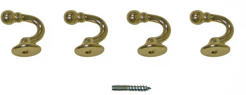 Raffhaken INDEKO, Ø:3cm, gold, Metall, Raffhalter, "Tours, rund"