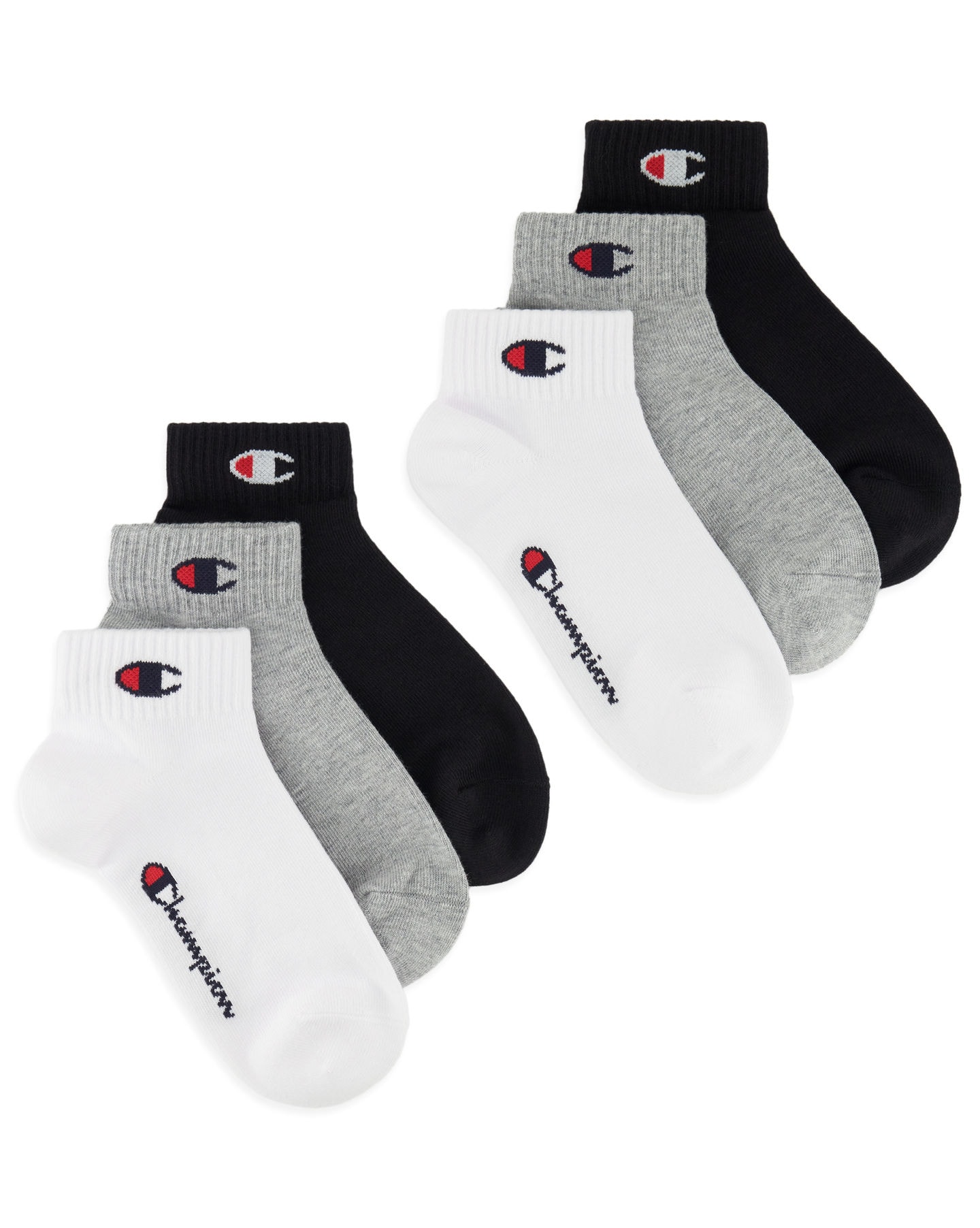 Champion Sportsocken Packung, 6 Paar tlg. für Kinder, sportlicher Stil, aus Baumwolle, Polyester und Elasthan