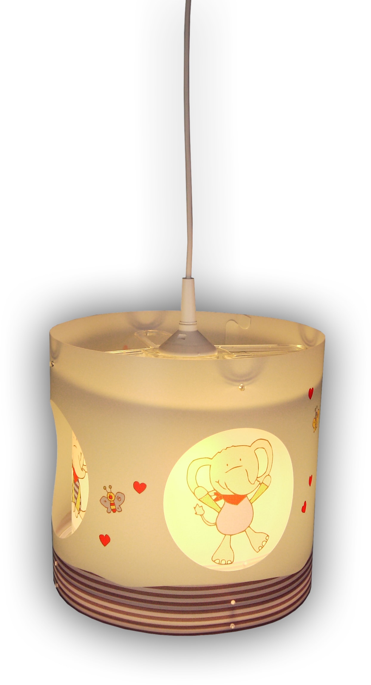 NIERMANN Hängeleuchte "Lolo Lombardo, Kinderlampe, Kinderzimmer", 1, Ø 25cm H: 27cm, 1 Stk., bunt, Kinderzimmer, Leuchten, Der innere Lampenschrim