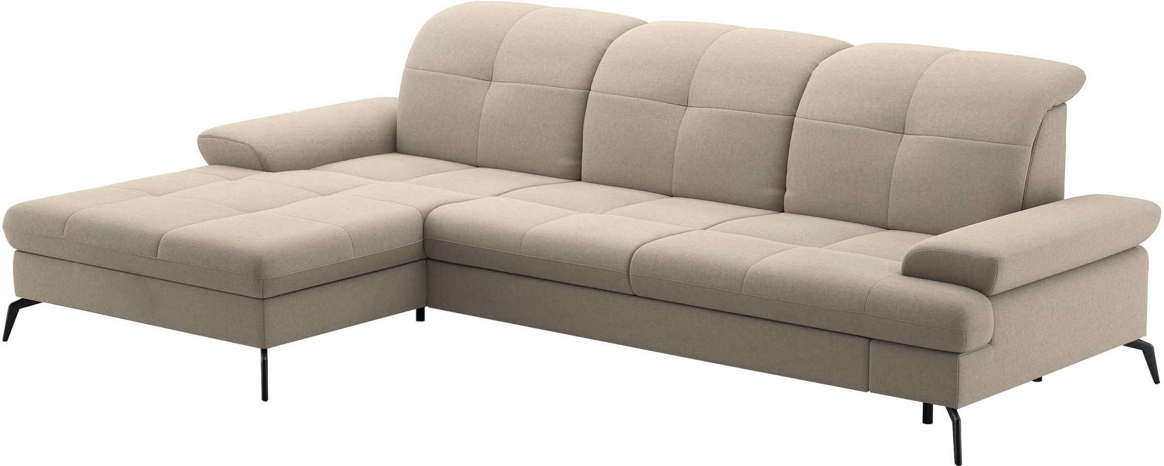 sit&more Ecksofa »Amica, L-Form, inkl. Sitztiefenverstellung & Armteilverstellung«, wahlweise mit Bettfunktion, Bettkasten und Kopfteilverstellung