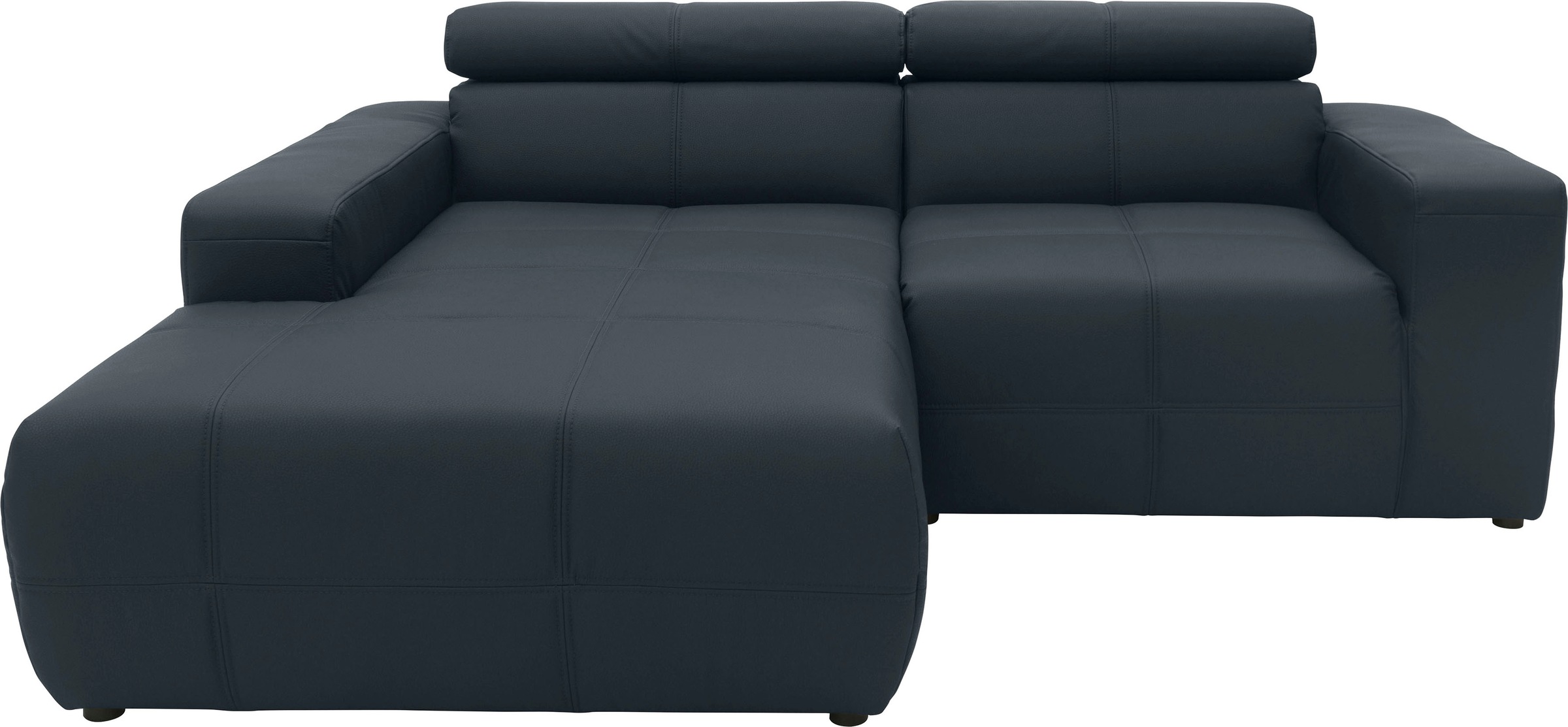 DOMO collection Ecksofa "BRANDON inkl. Kopfteilverstellung, 214x100x80 cm, L-Form" Mit Kopfteilverstellung, auch in Leder und Cord, L-Form