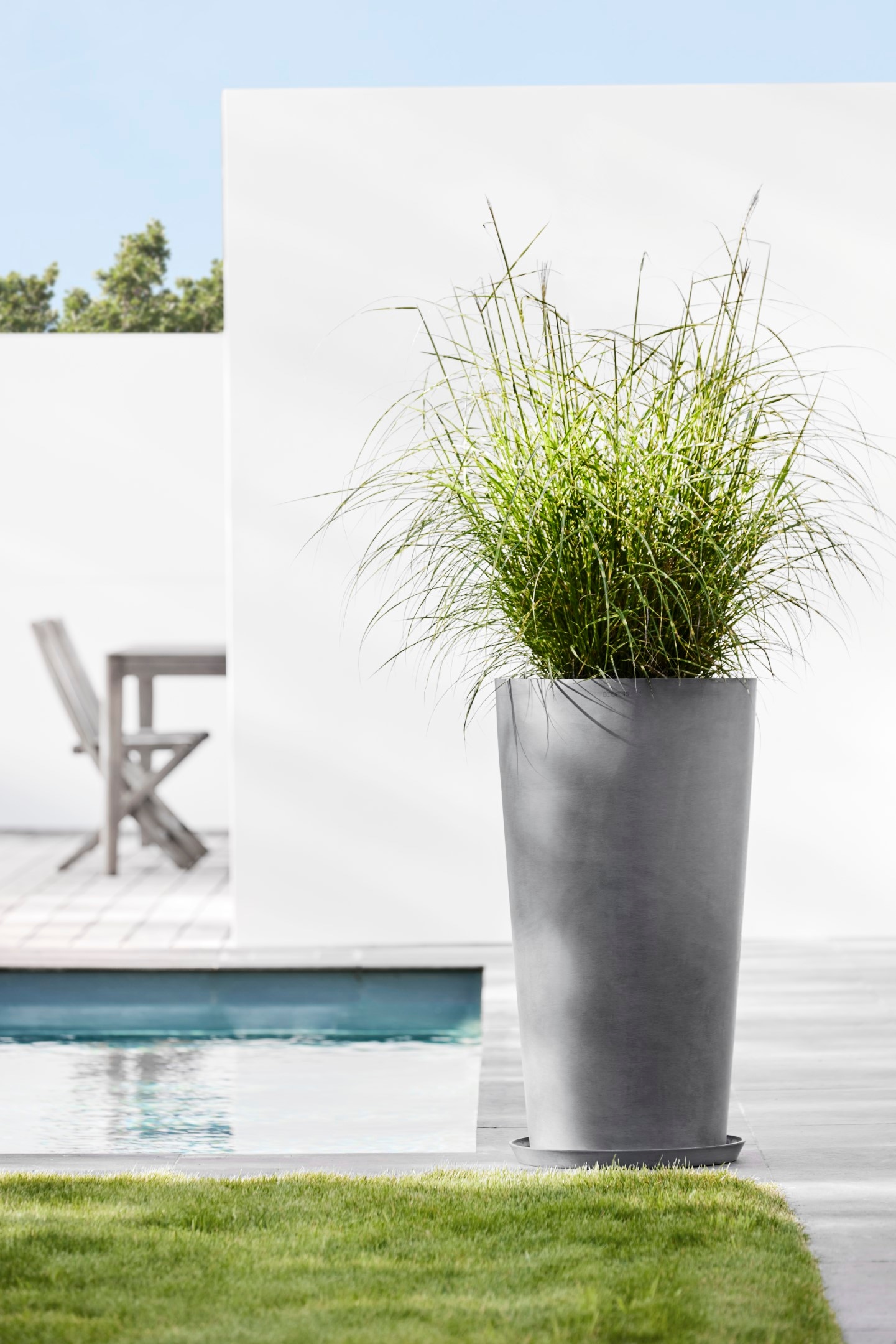 ECOPOTS Blumentopf »Amsterdam extrahoch 90 Grau« für innen und außen: frostsicher, bruchsicher und lichtbeständig