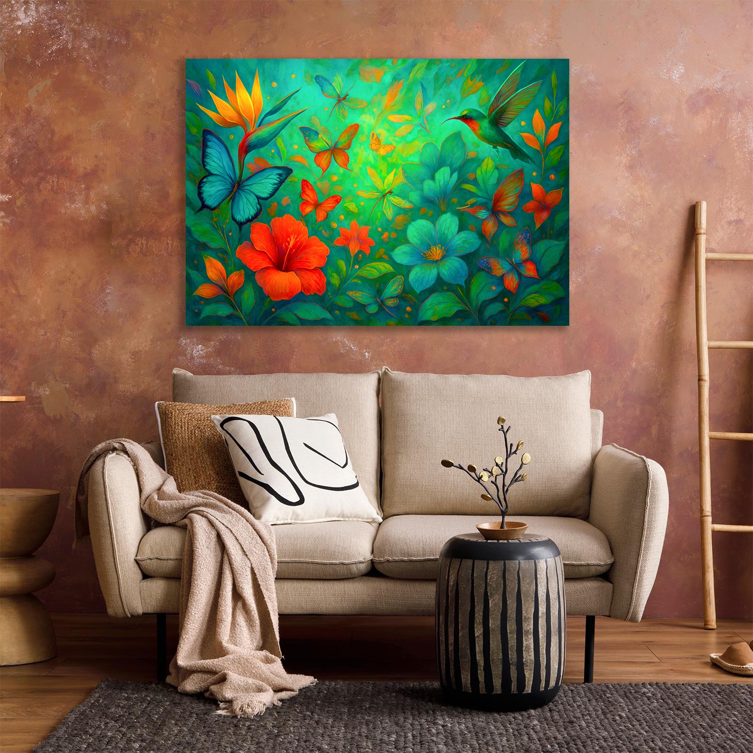 queence Acrylglasbild "Leichtigkeit", Blätter-Blätterbilder-Blumen-Blumenbi günstig online kaufen