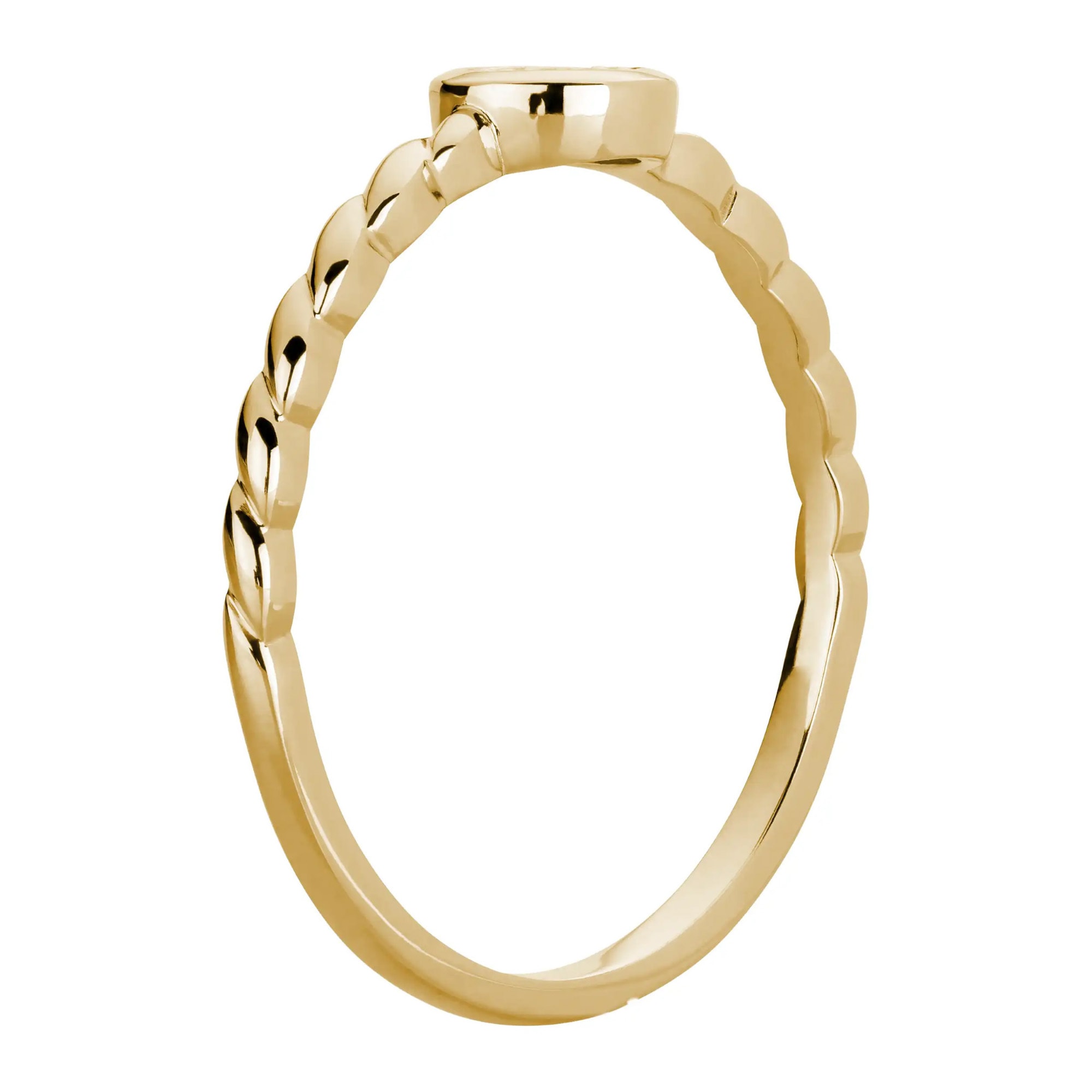 LYOMI Fingerring »585/- GG/rhod. 7 synth. Diam. 0,05ct.«