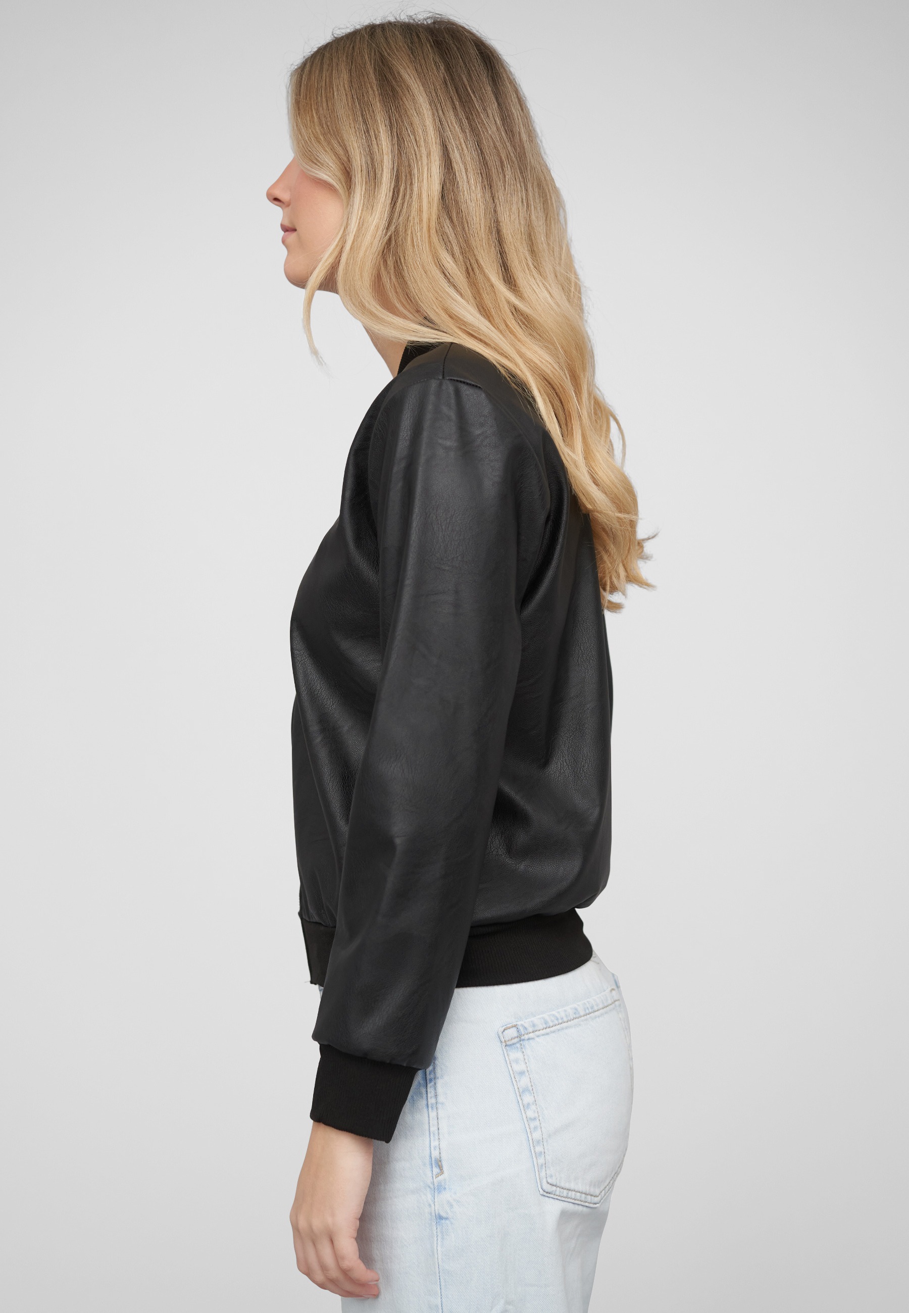 CLOUD 5IVE Bomberjacke »CLOUD 5IVE Blouson Bomberjacket Fauxleather« 1 Stk. tlg. ohne Kapuze