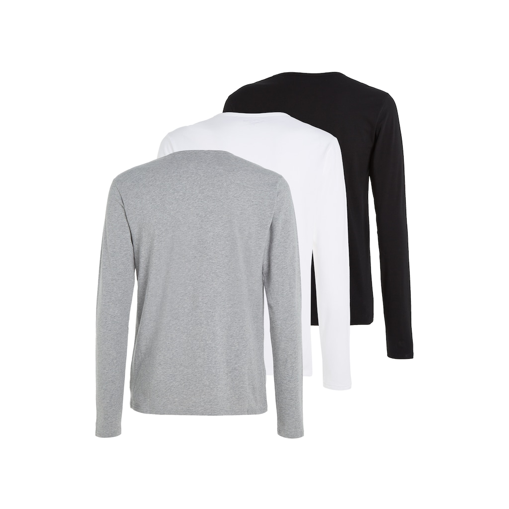 Tommy Hilfiger Underwear T-Shirt »3P LS Tee«, (Packung, 3er-Pack), mit Markenlabel
