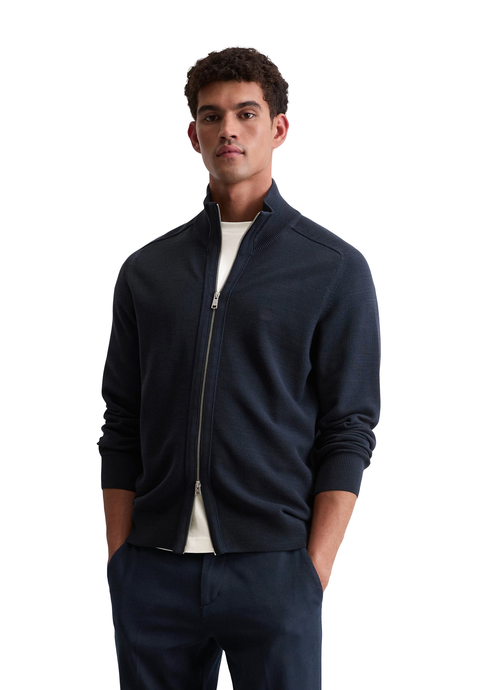 Marc OPolo Cardigan "aus feinem Bio-Baumwoll-Piqué" günstig online kaufen