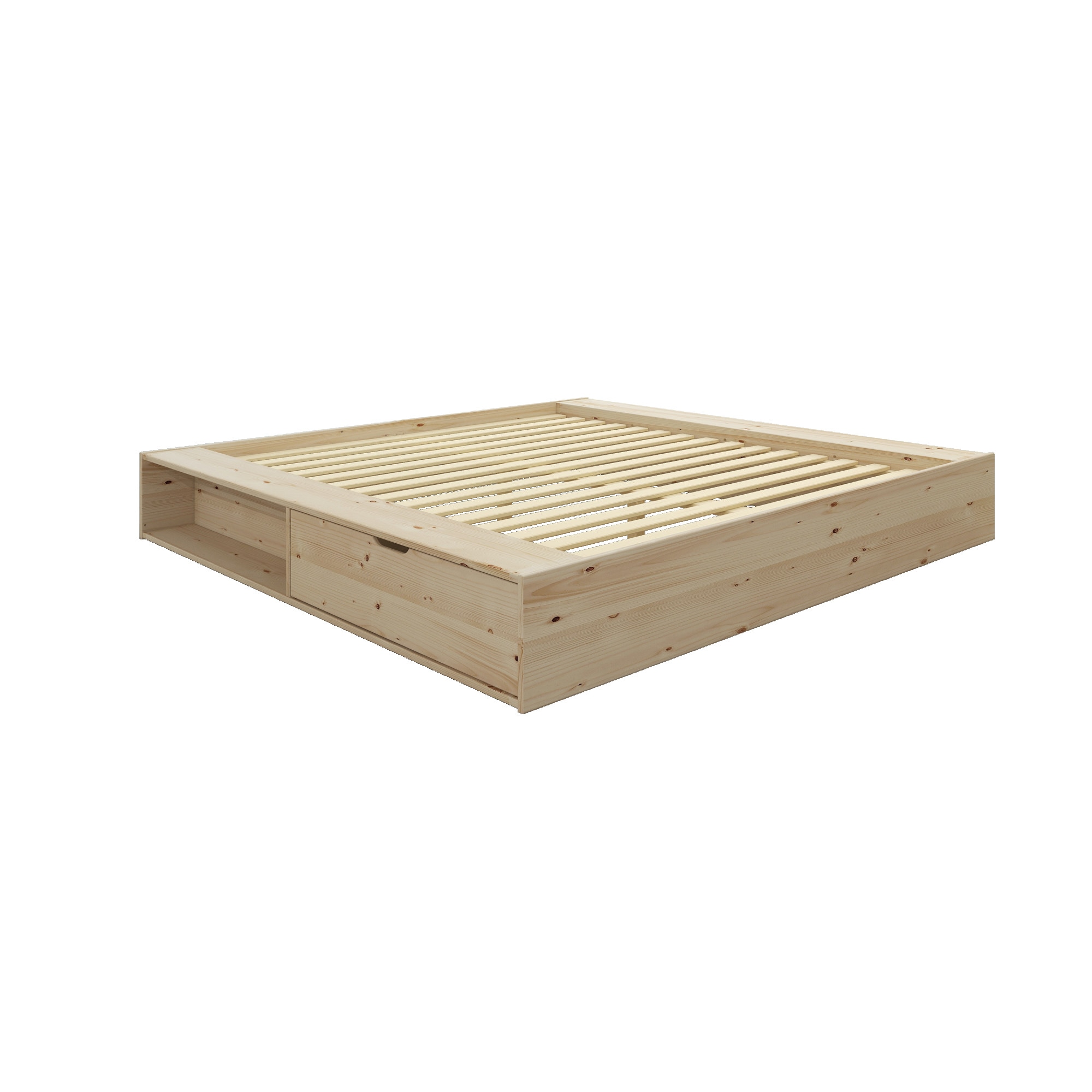 Home affaire Stauraumbett »Erno, Massivholzbett, Futonbett, 275KG belastbar«, (Breite/ Belastbarkeit: 120cm/275 KG, 180cm/275 KG), mit Lattenrost, Massivholz, FSC® zertifiziert, viel Stauraum + Ablagen