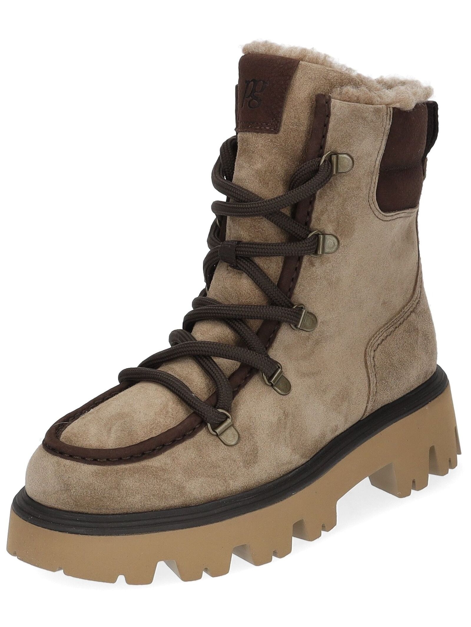 Paul Green Schnürstiefelette "Paul Green Stiefelette Veloursleder" günstig online kaufen