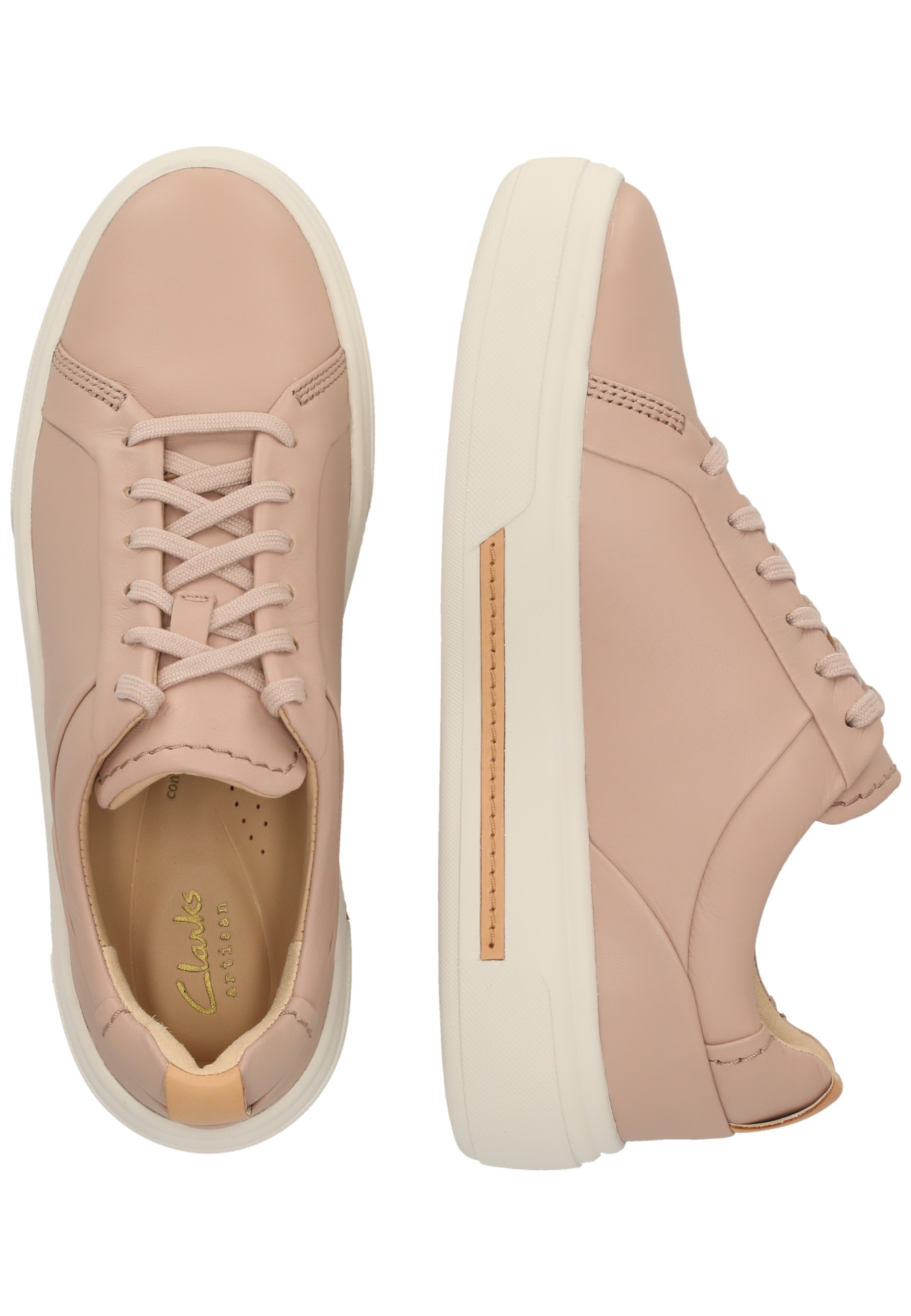Clarks Sneaker »Hollyhock Walk Rose Leather«  mit gepolstertem Fußbett