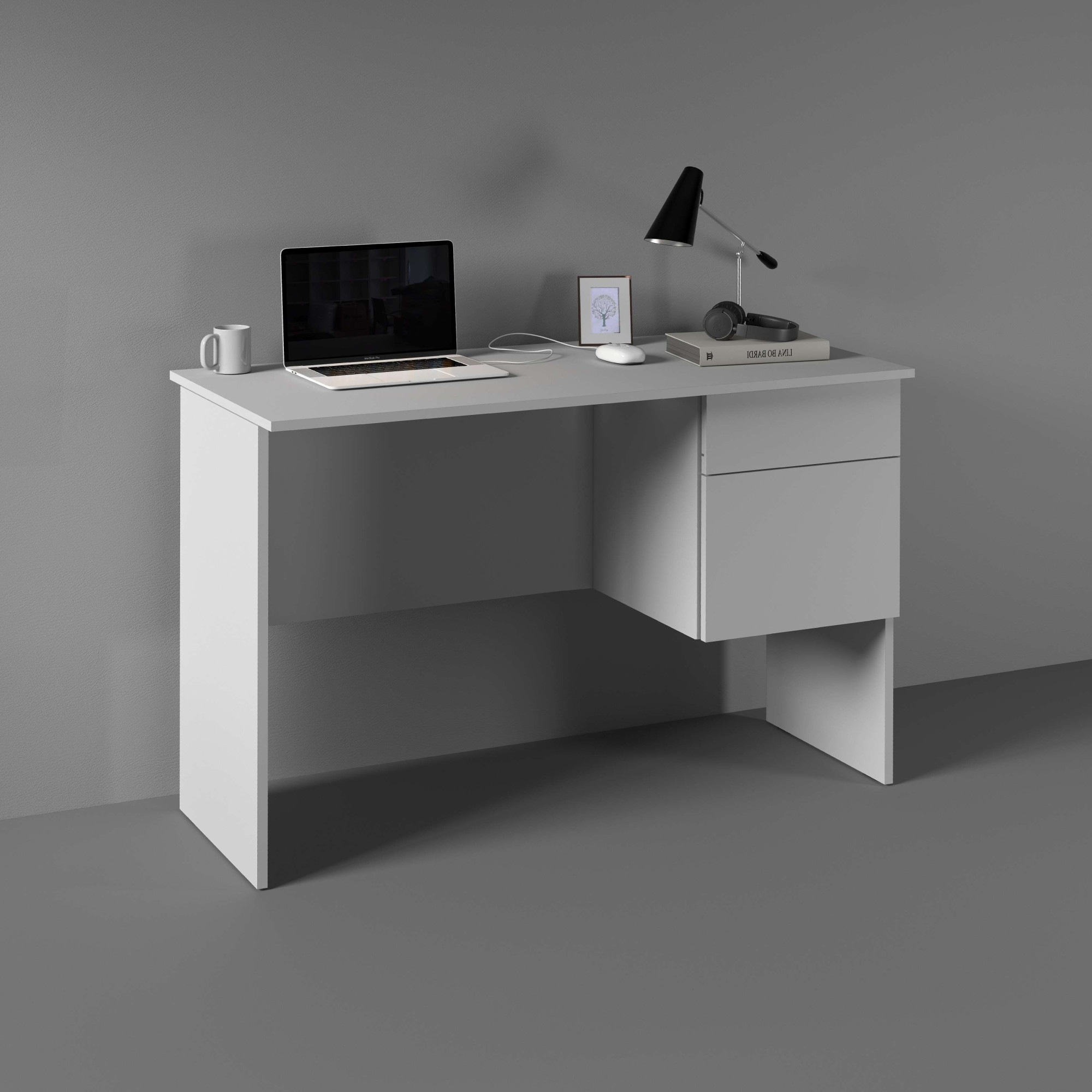 INOSIGN Schreibtisch »Essential, Schreibtisch, kleiner Computertisch, Bürotisch für Büro«, (1 St.), mit 1 Tür,1 Schublade, Arbeitsplatte Breite 110 cm