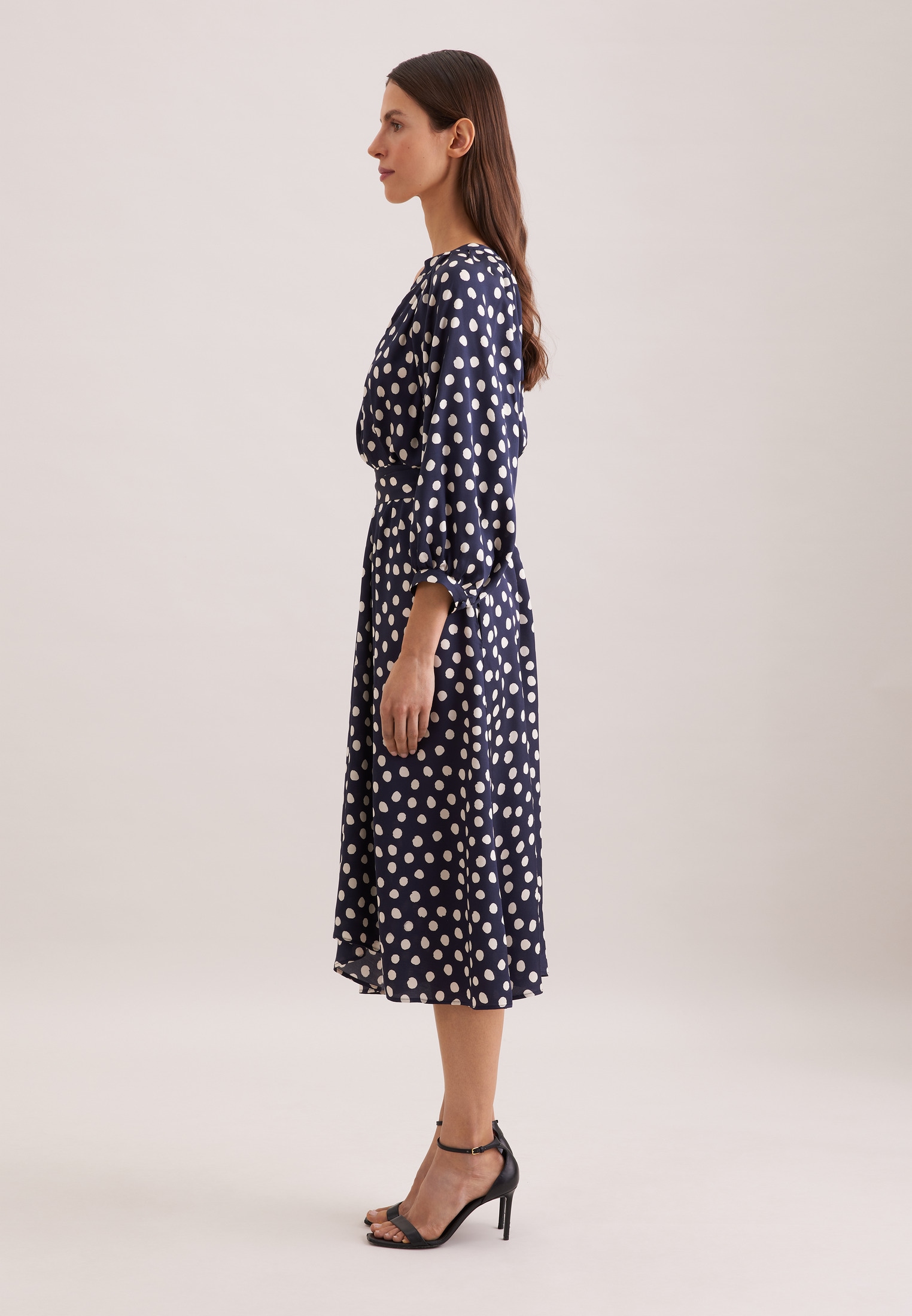 seidensticker Sommerkleid 3/4 V-Neck Druck