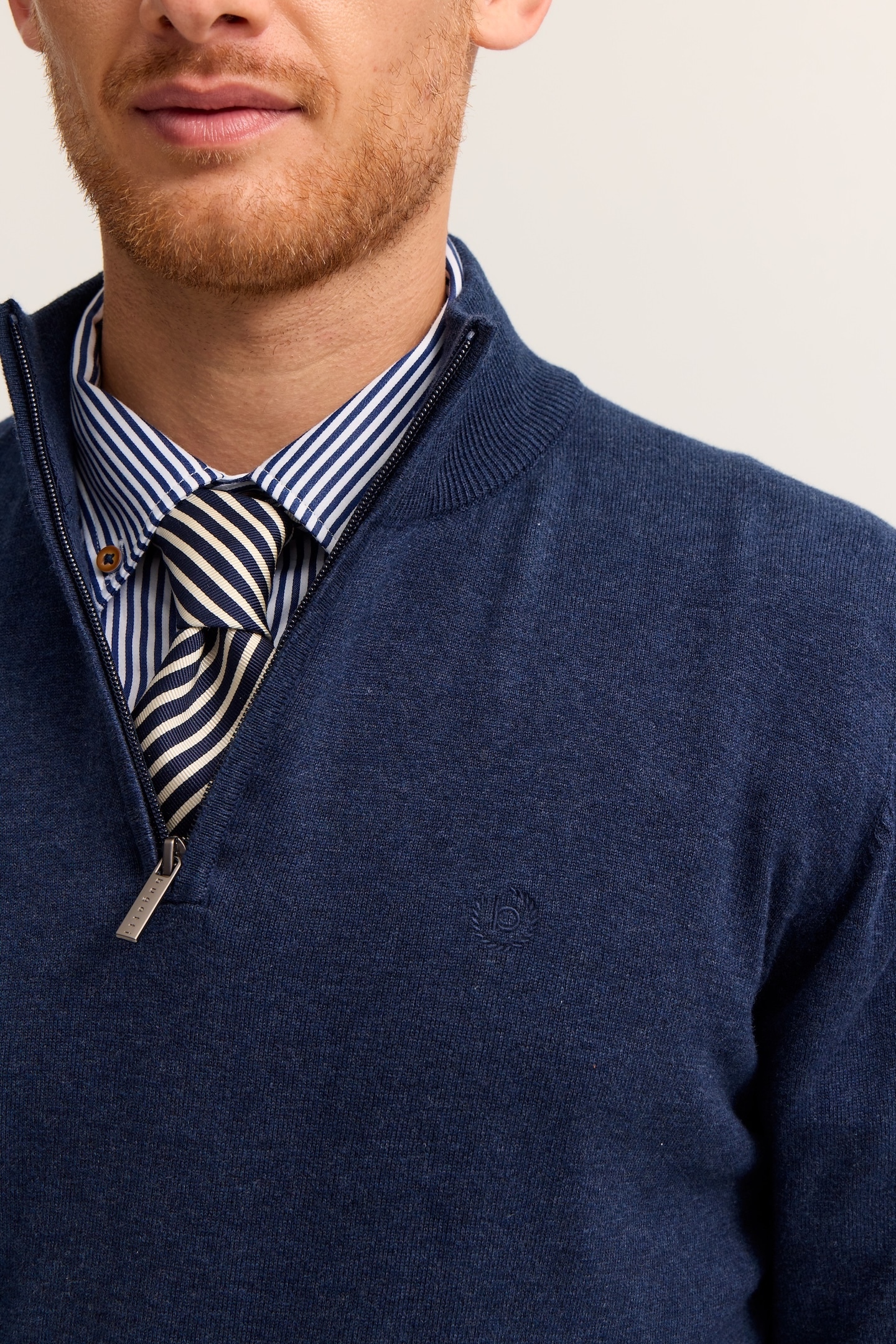 bugatti Troyer »Regular Fit« aus Baumwolle mit Reißverschluss