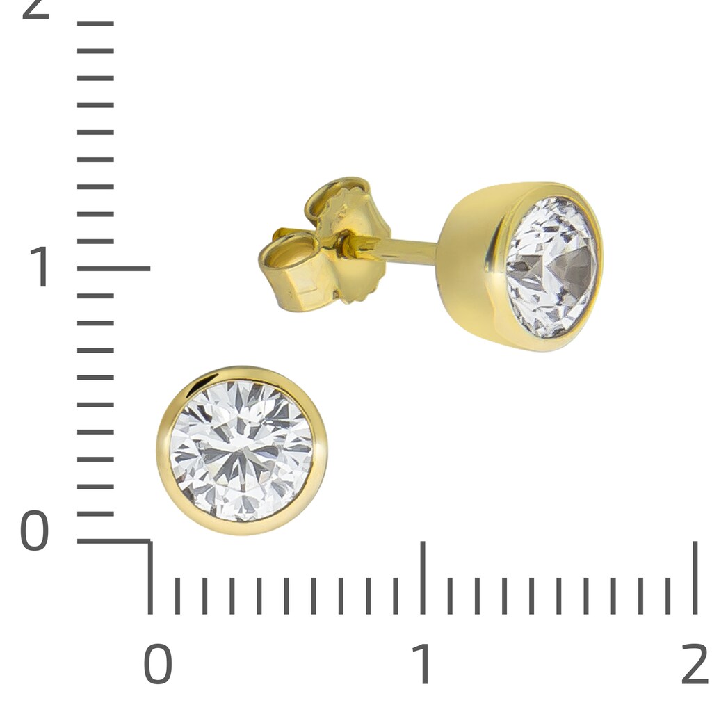 CELESTA Paar Ohrstecker »375/- Gelbgold Zirkonia«