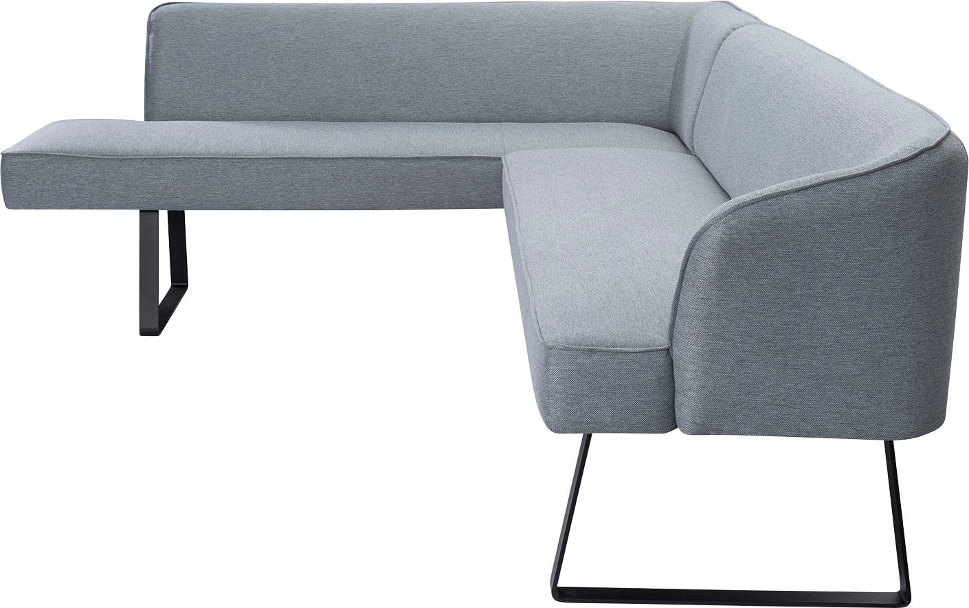 exxpo - sofa fashion Eckbank »Americano«, mit Keder und Metallfüßen, Bezug in verschiedenen Qualitäten