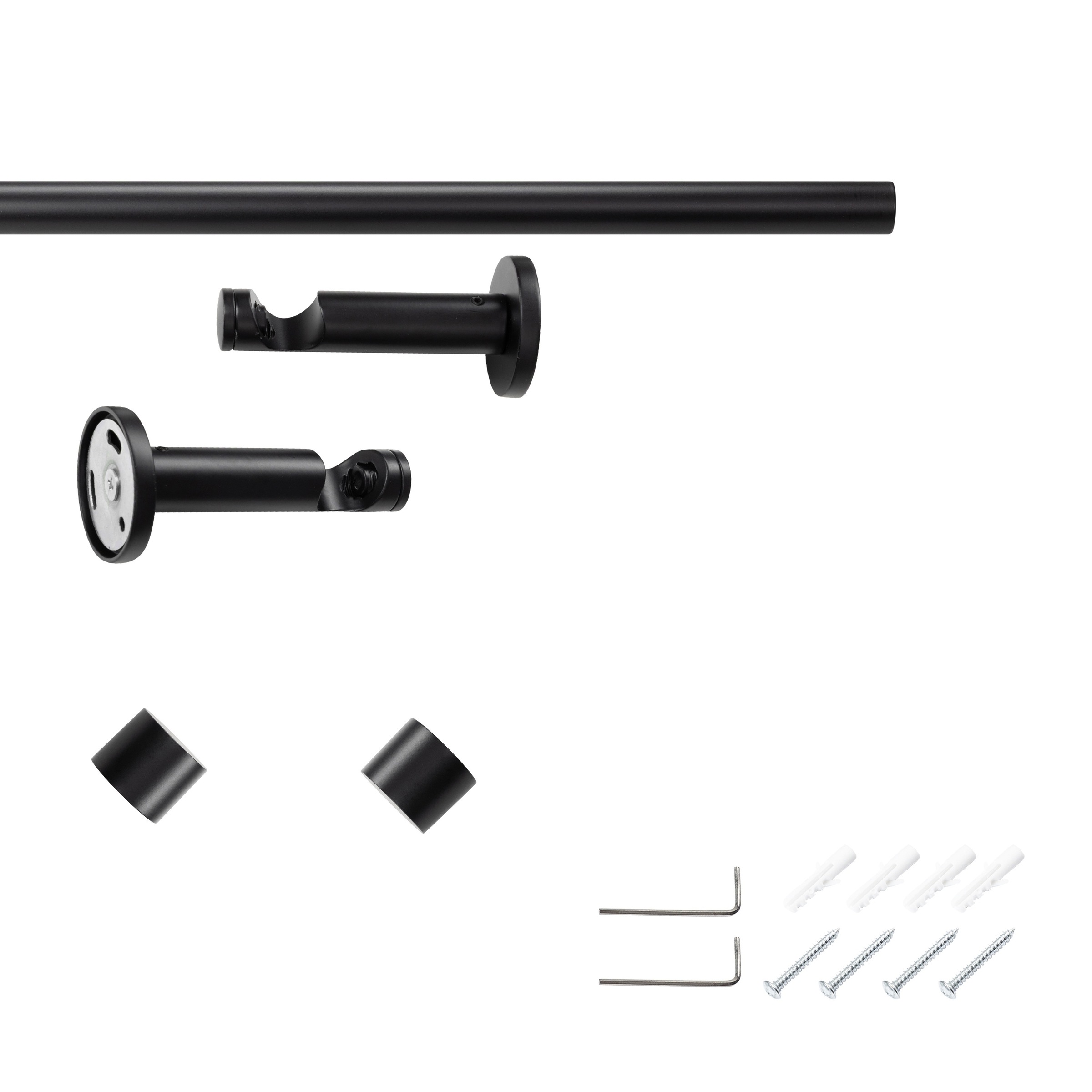 SN DECO GROUP Gardinenstange »Gardinenstange Brest Ø 19 mm, 1-läufig, Fixmaß, verschraubt, Stahl« Ø 19 mm Fixmaß;kürzbar