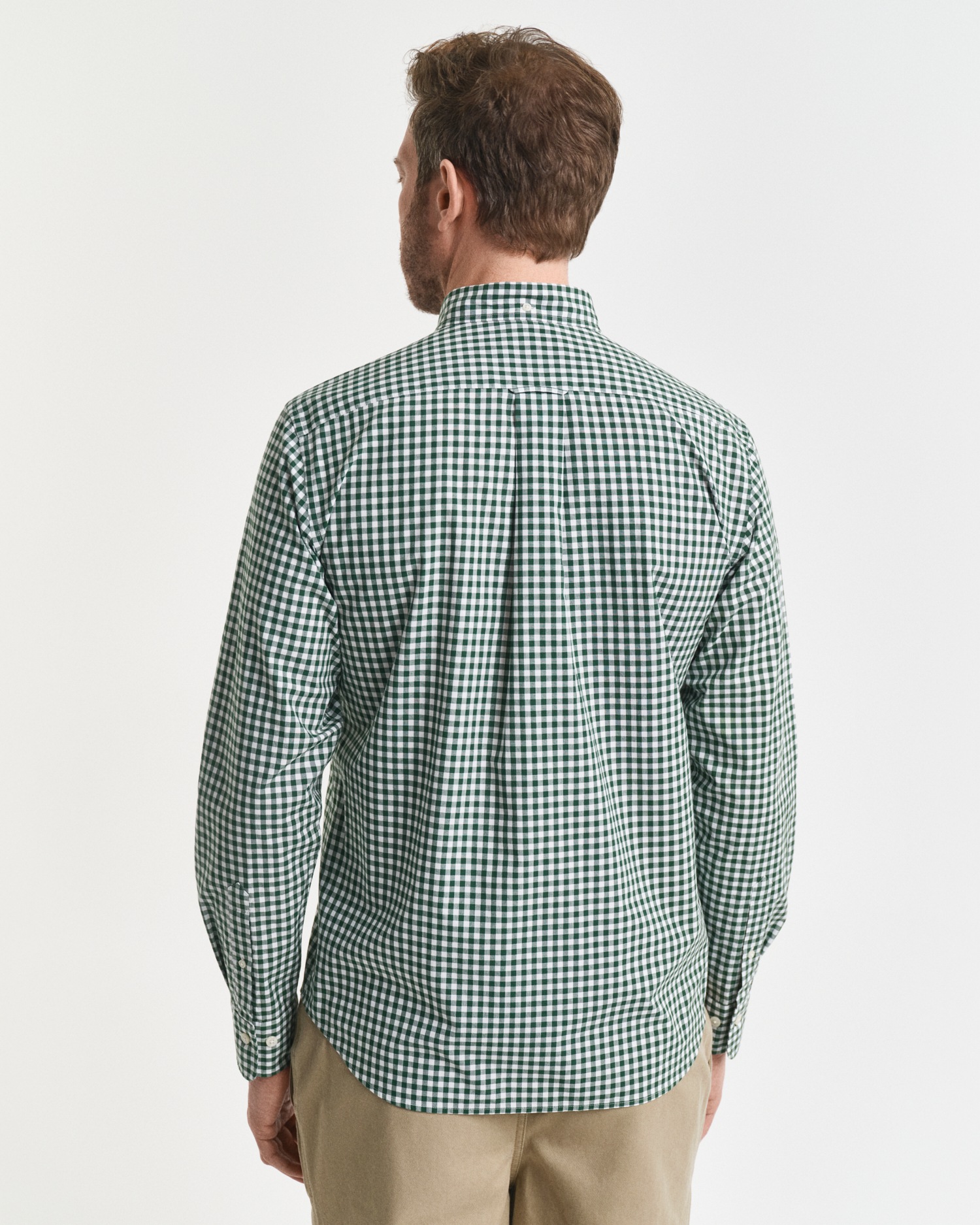 Gant Langarmhemd "REG POPLIN GINGHAM SHIRT" mit Logostickerei auf der Brust günstig online kaufen