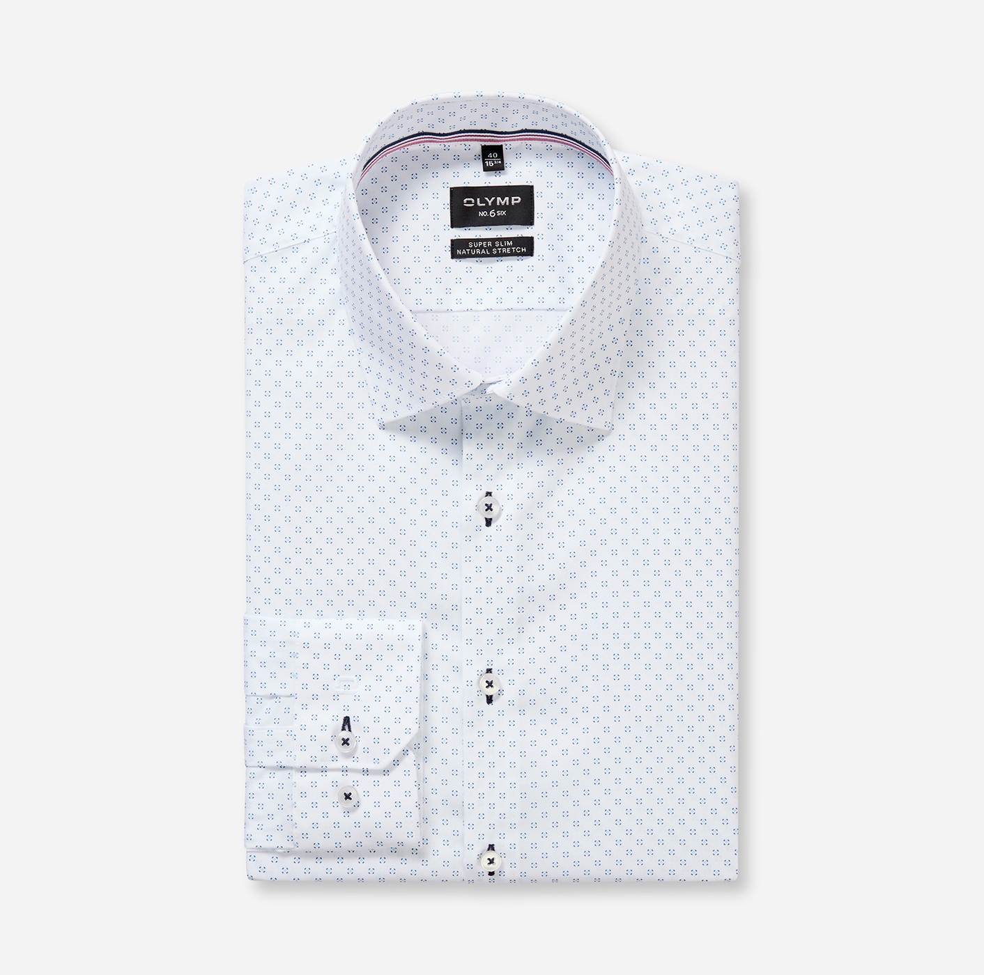 OLYMP Langarmhemd »No. Six« Businesshemd, super slim, Kentkragen