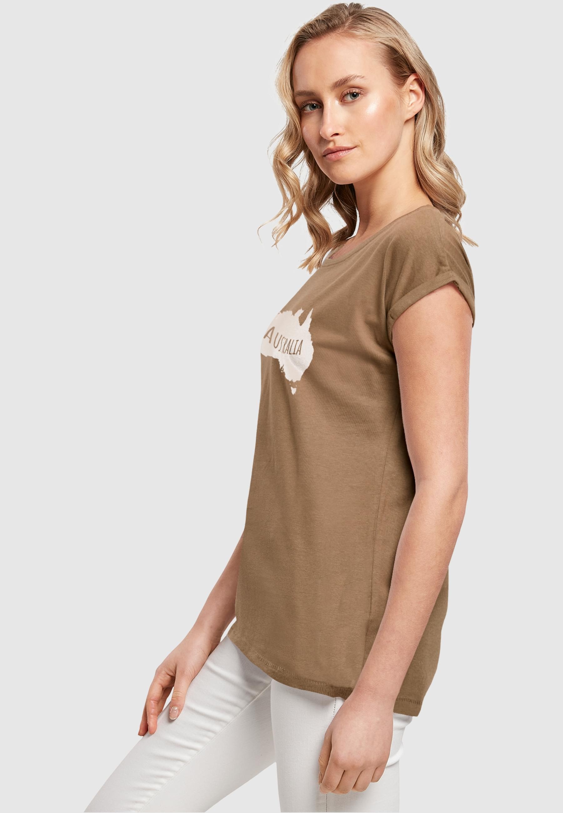Merchcode T-Shirt »Merchcode Damen Ladies Australia X Extended Shoulder Tee«, (1 tlg.)
