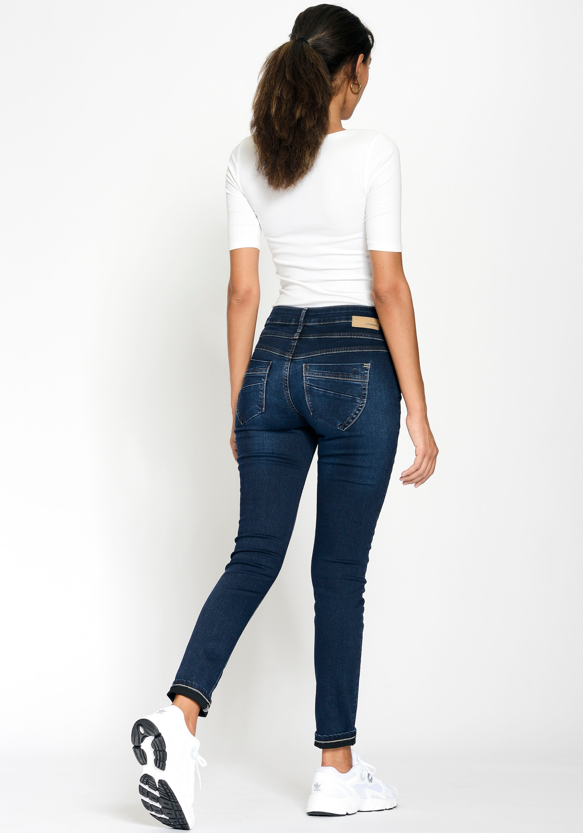GANG für vorne und bestellen Skinny-fit-Jeans BAUR 3-Knopf-Verschluss | mit Passe »94MORA«,