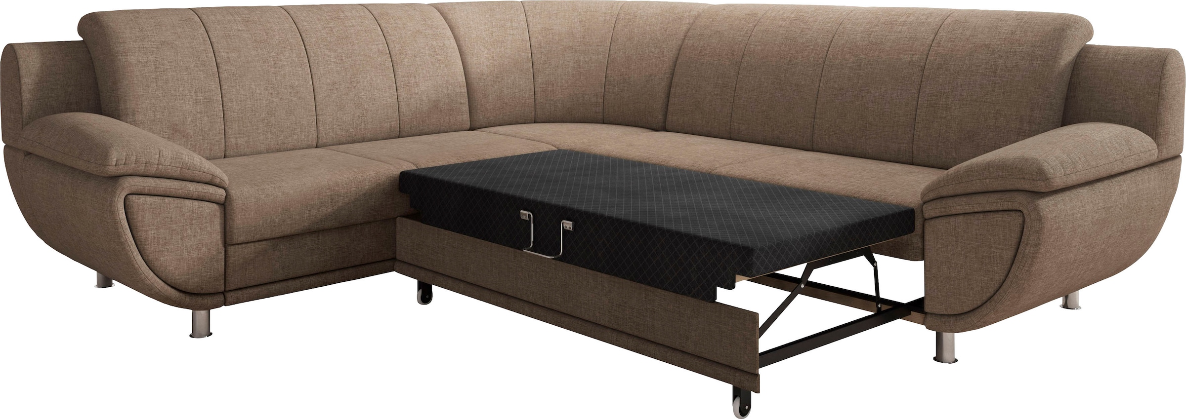 TRENDMANUFAKTUR Ecksofa »Rondo II, L-Form«, wahlweise mit Federkern, wahlweise mit Bettfunktion