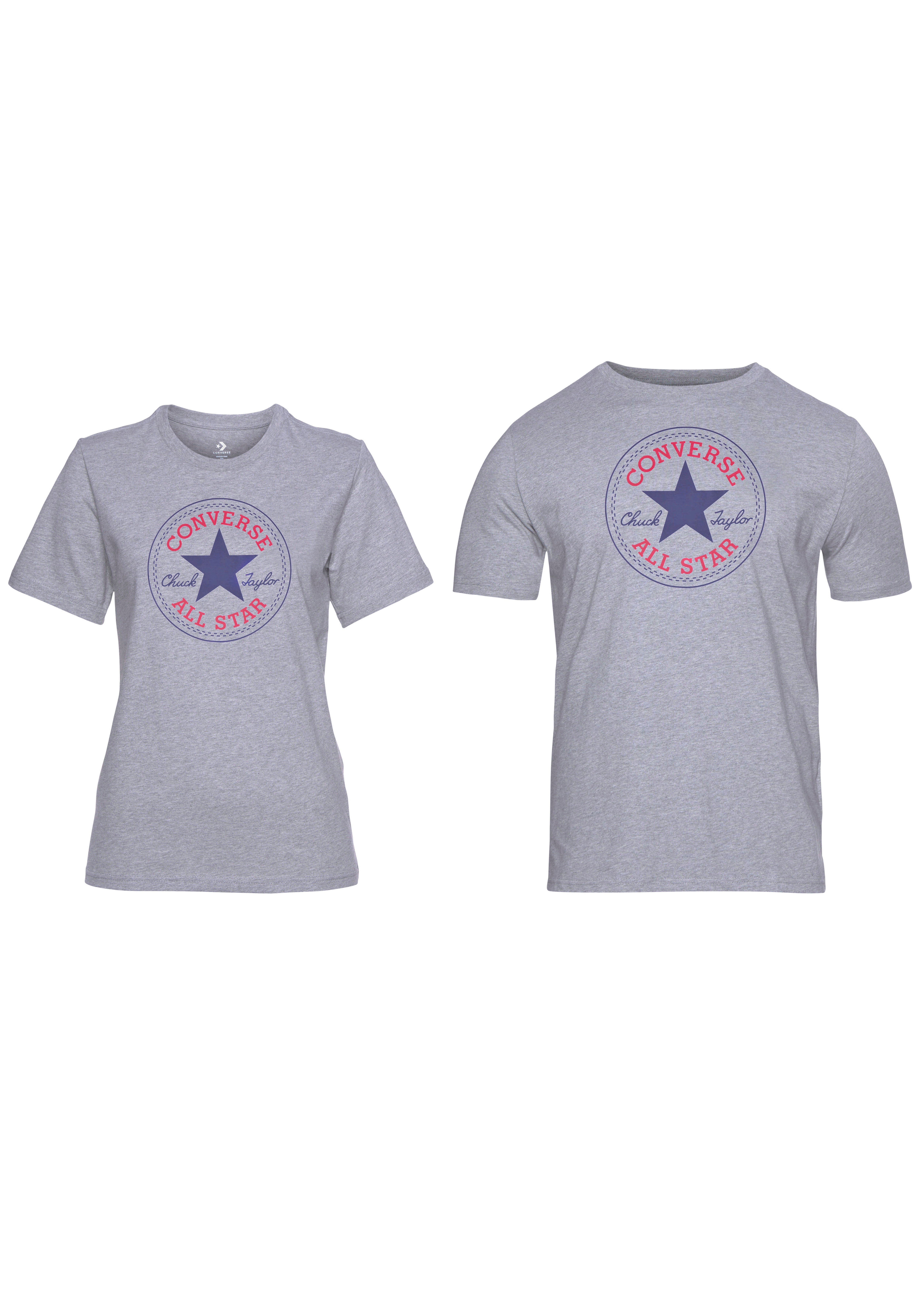 Converse 1100000002199 "UNISEX CONVERSE GO-TO ALL STAR PATCH LOGO STANDARD FIT T-SHIRT" mit Rundhalsausschnitt, aus Single Jersey