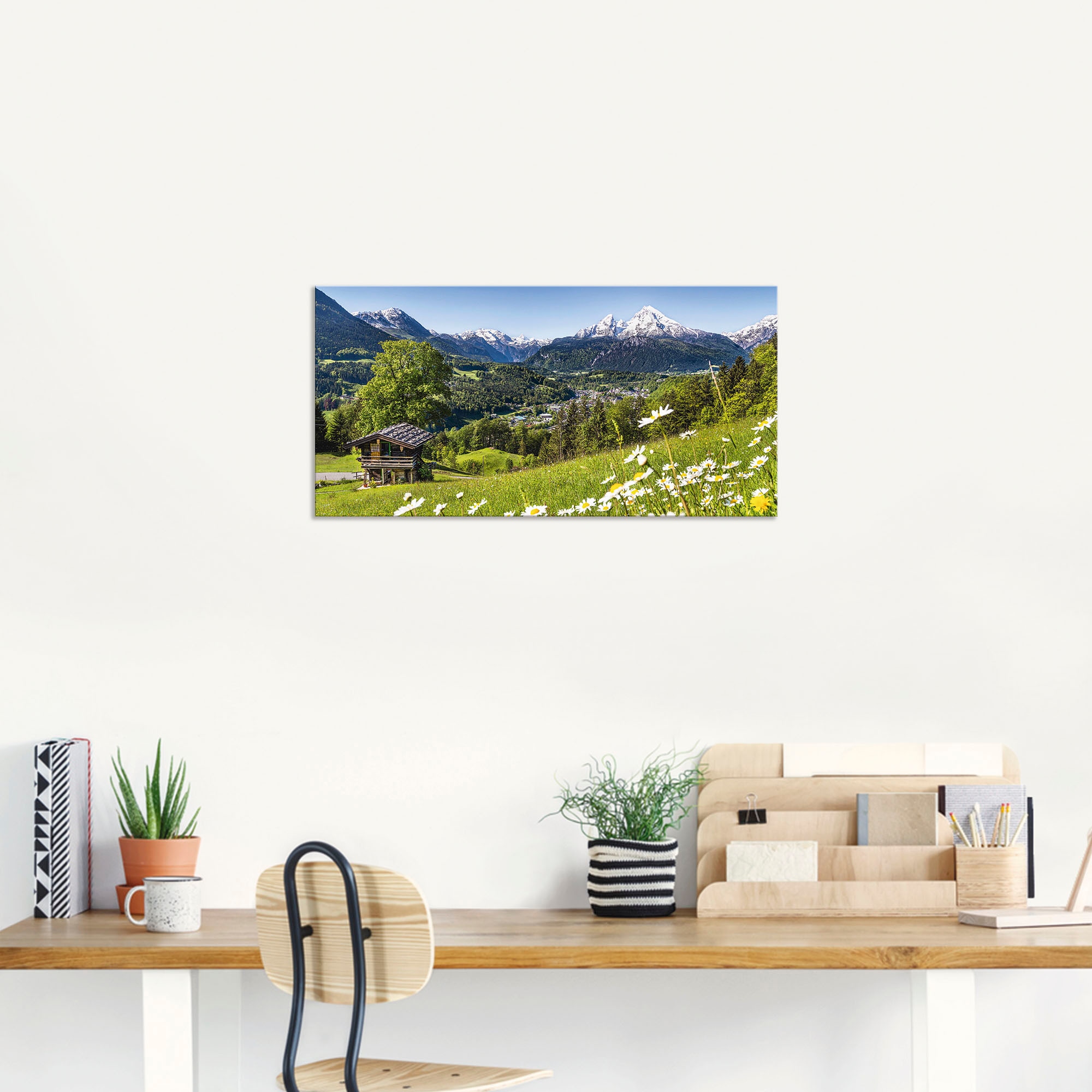 Artland Wandbild »Landschaft in den Bayerischen Alpen«, Berge, (1 St.), als Alubild, Outdoorbild, Leinwandbild, Poster, Wandaufkleber