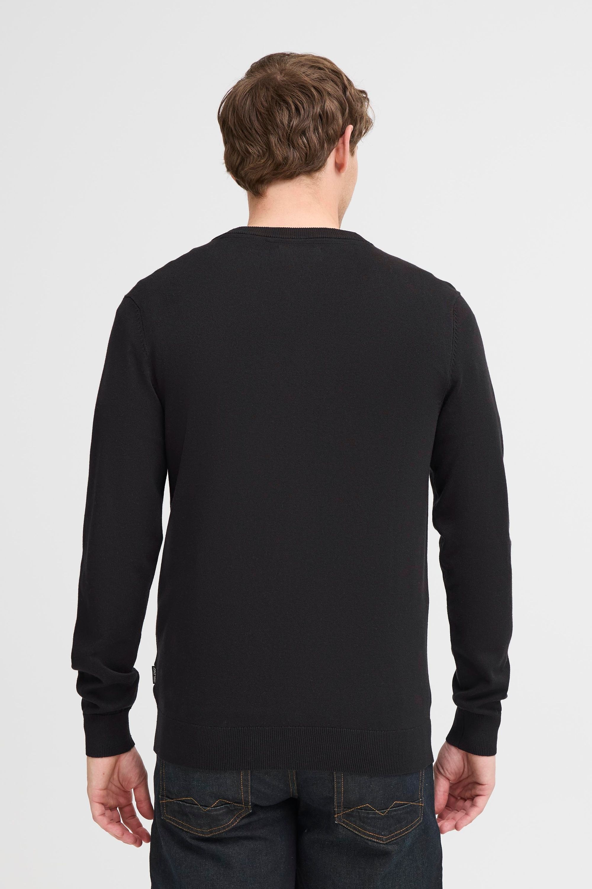 Strickjacke BLEND "Strickjacke BHDAN", Herren, Gr. M, schwarz, Obermaterial: 70% Viskose CV. 30% Nylon NY., Strickjacken Strickjacke 6