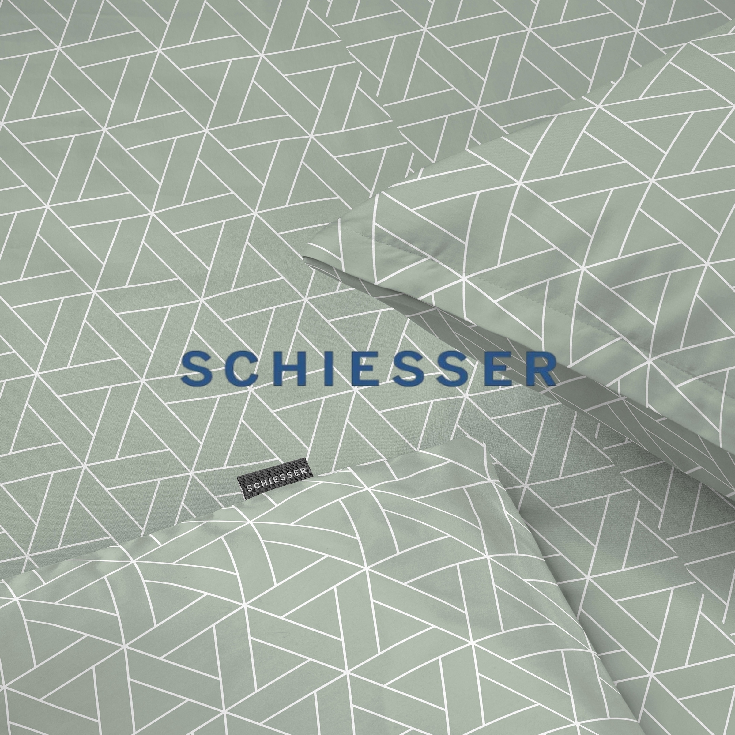 Schiesser Bettwäsche »Tris aus weicher Baumwolle mit grafischem Muster« 2 MADE IN GREEN by OEKO-TEX®