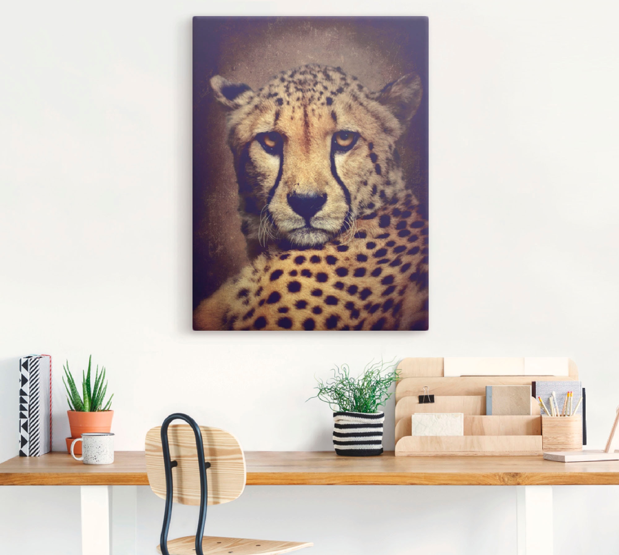 Artland Wandbild »Gepard«, Wildtiere, (1 St.), als Leinwandbild, Wandaufkleber in verschied. Größen