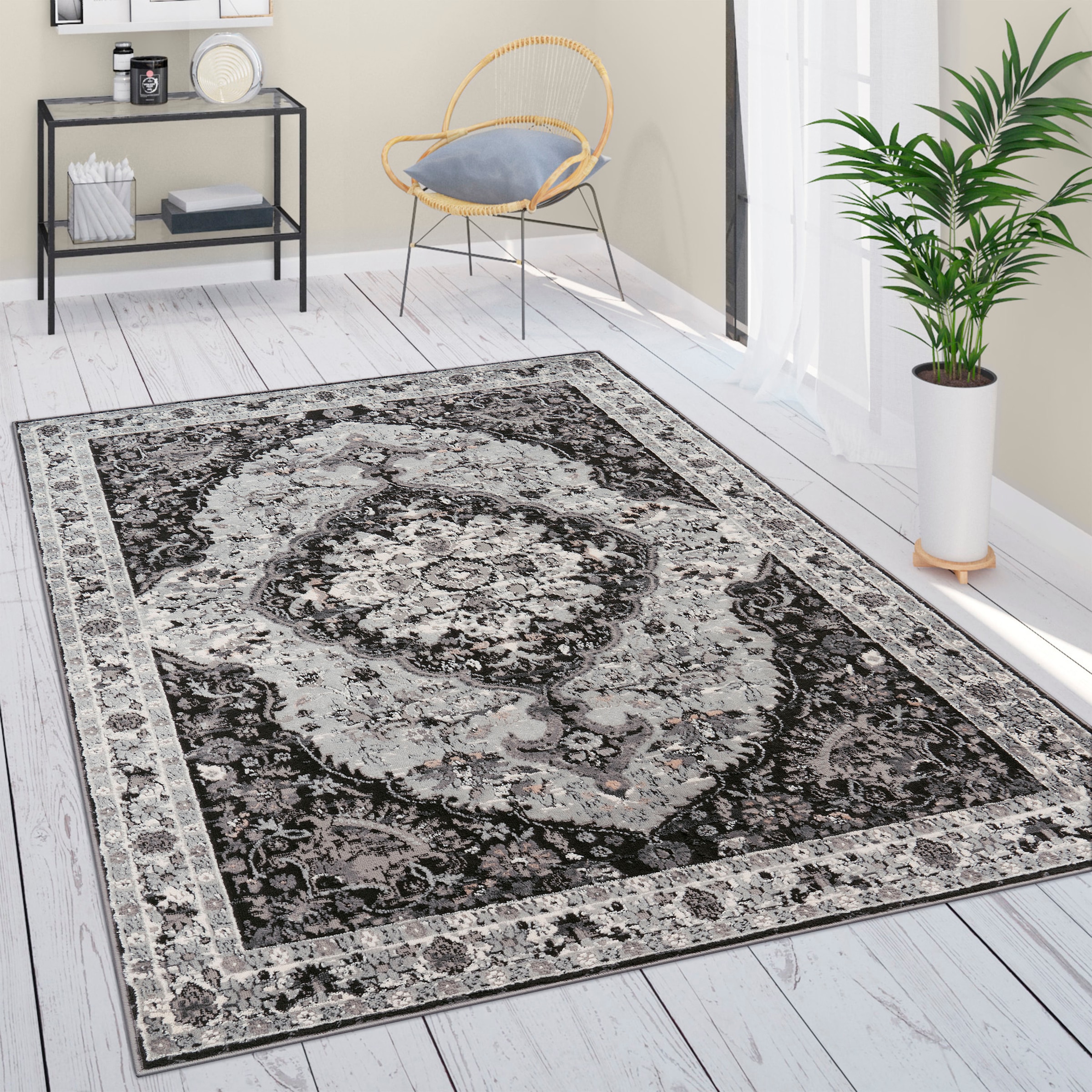 Paco Home Teppich »Pescara 331«, rechteckig, 12 mm Höhe, Kurzflor, Orient-Optik, Vintage Design