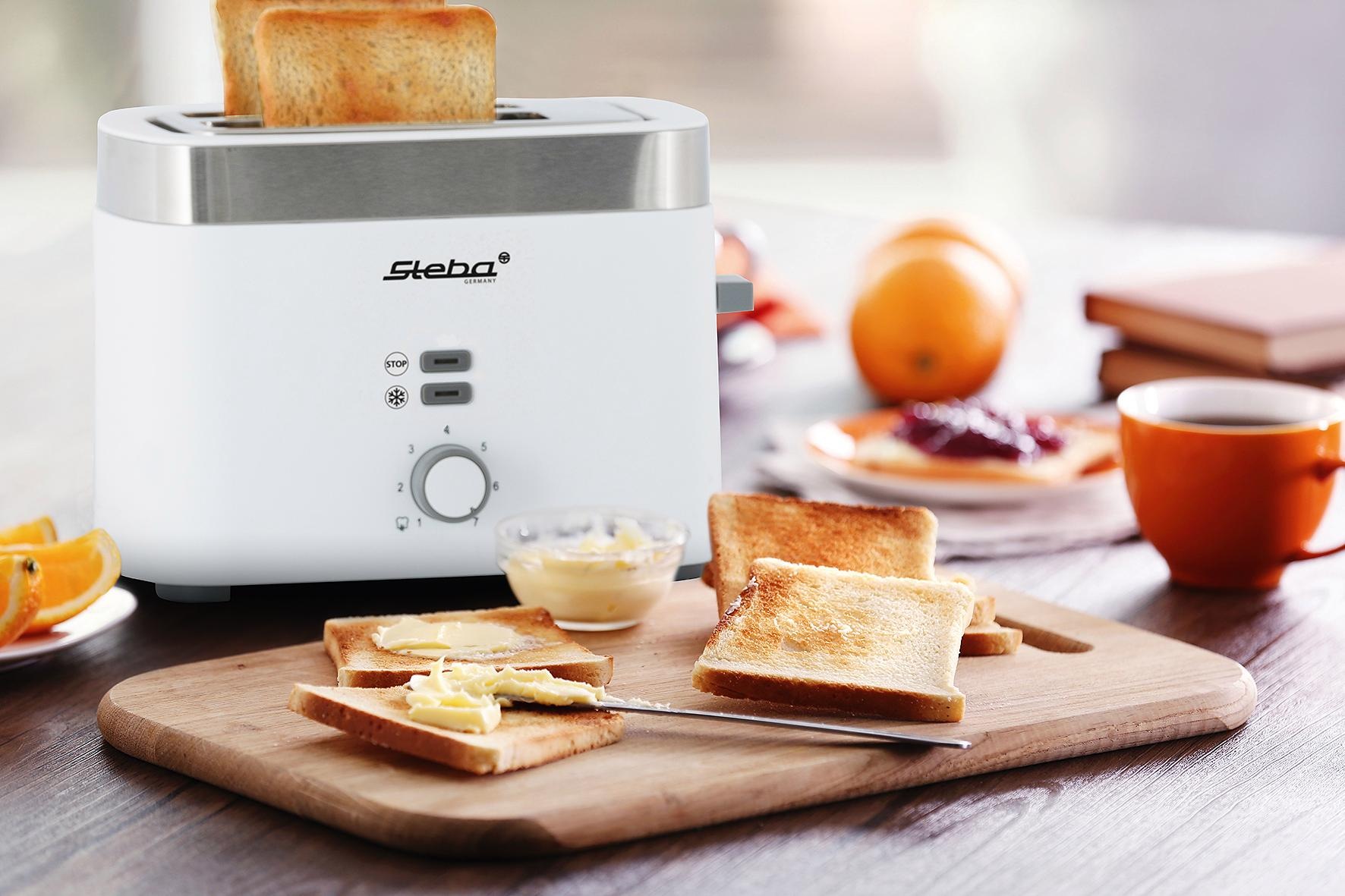 Steba Toaster »TO 10 Bianco«, 2 kurze Schlitze, 930 W