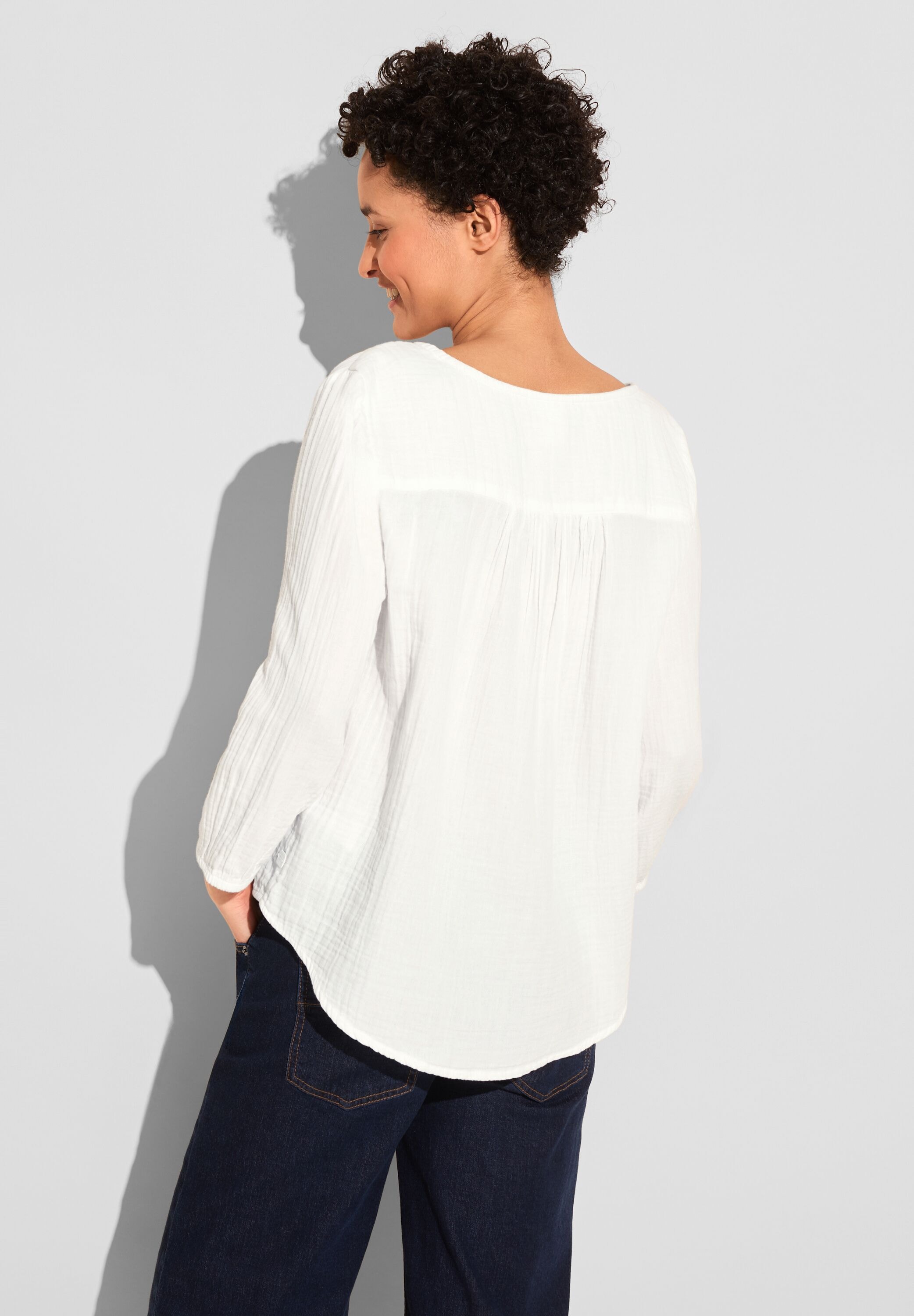 STREET ONE Longbluse mit Knopfleiste
