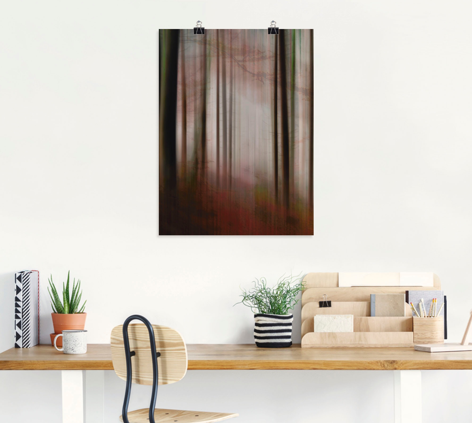 Artland Wandbild »Im Nebel - Waldlichtung«, Wald, (1 St.), als Alubild, Leinwandbild, Wandaufkleber oder Poster in versch. Größen