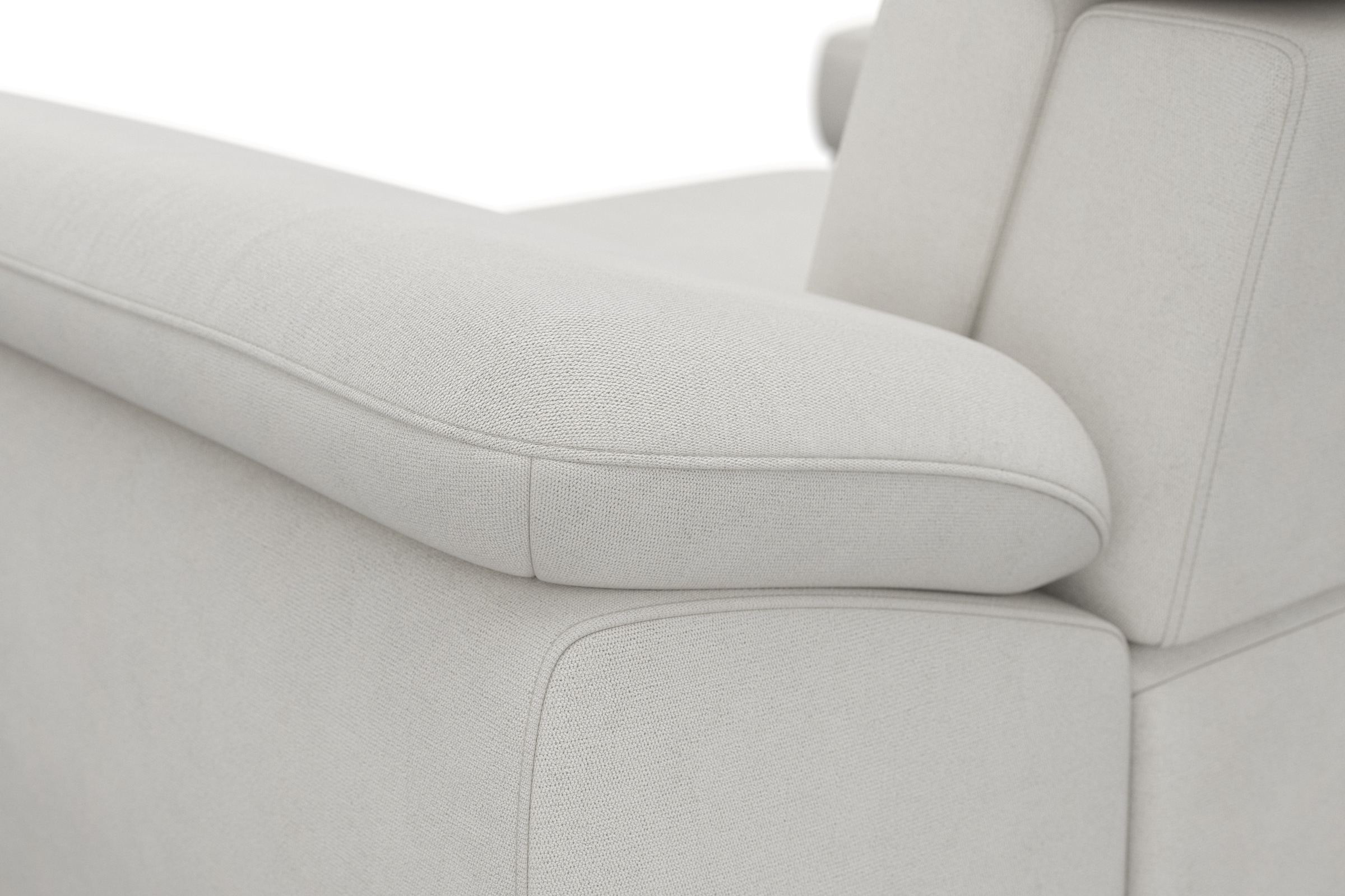 sit&more Ecksofa »Cabrio L-Form, mit Sitztiefenverstellung, Arm- und Kopfteilverstellung«, 2 Nierenkissen, Federkern, optional Bettfunktion und Stauraum