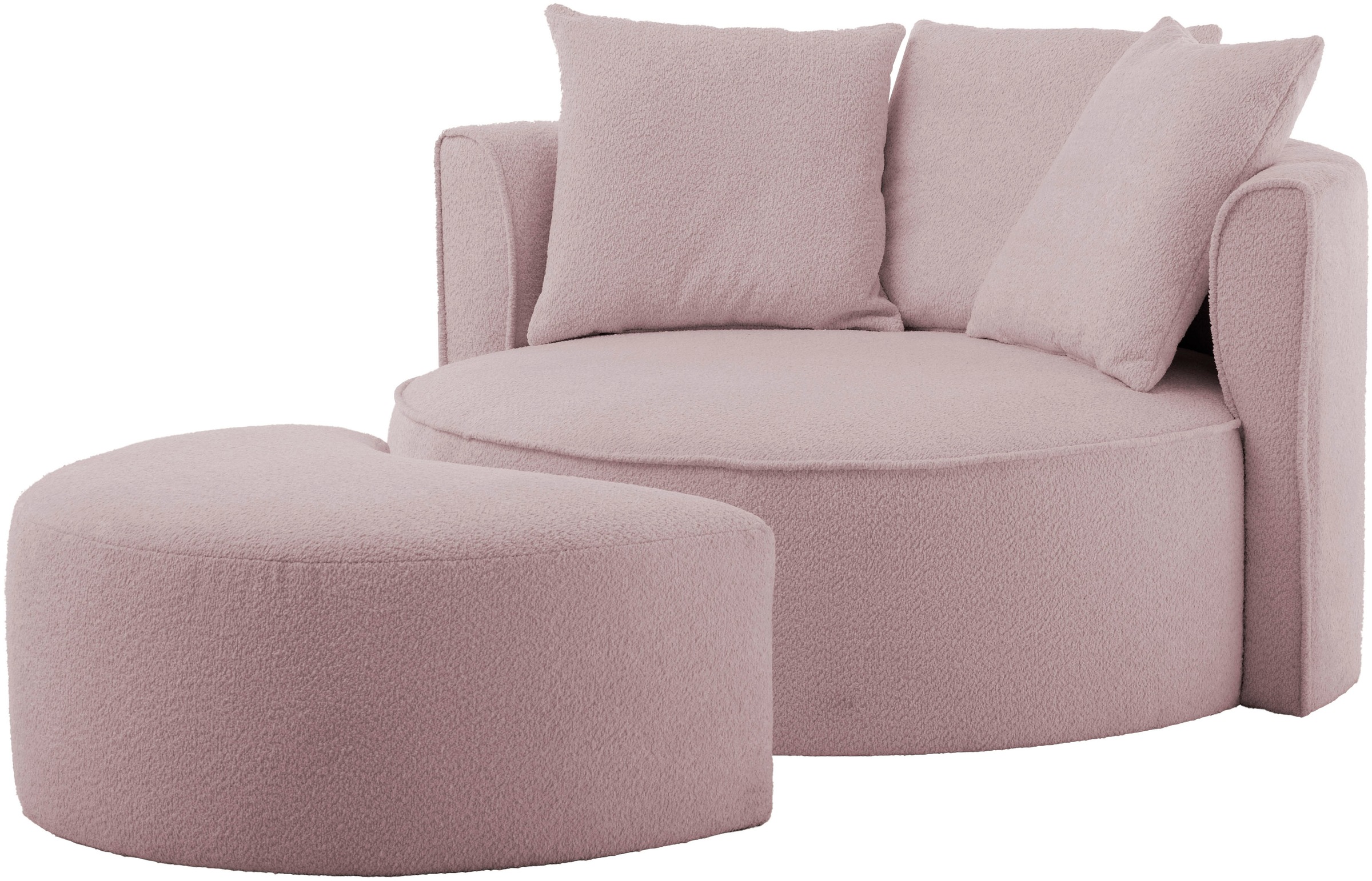 LeGer Home by Lena Gercke XXL-Sessel "ISALIE, Rundsessel mit Hocker, Lesese günstig online kaufen
