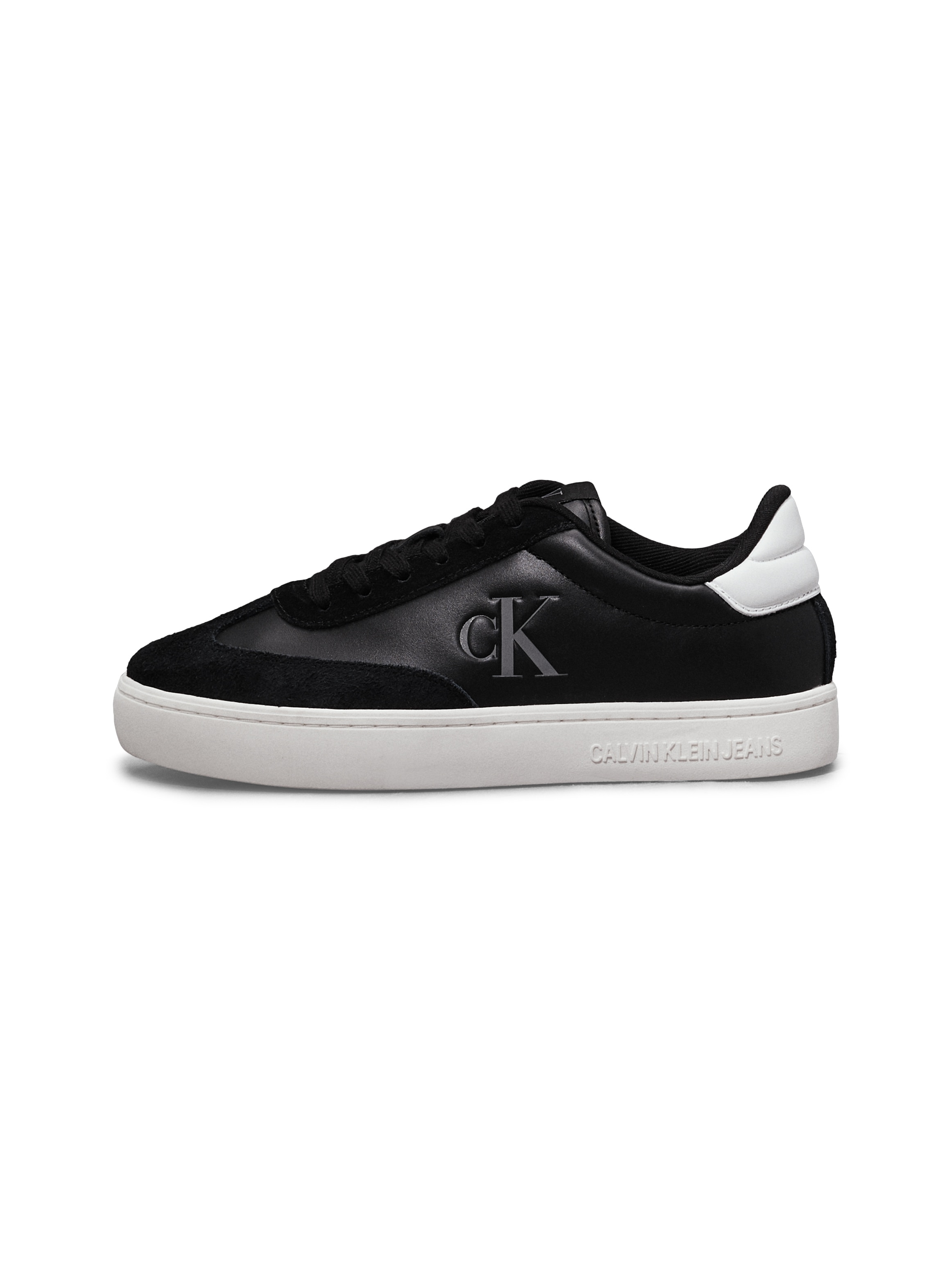 Calvin Klein Jeans Plateausneaker »CLASSIC CUPSOLE LOW MG MIX«, Schnürschuh, Halbschuh, Freizeitschuh mit gepolstertem Schaftrand