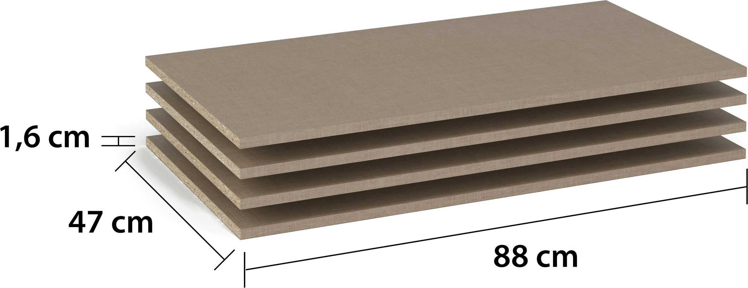rauch Einlegeboden "Zubehör für rauch-ONE Schränke Kleiderschrank Garderobe" Breite 88 cm, Tiefe 47 cm, MADE IN GERMANY