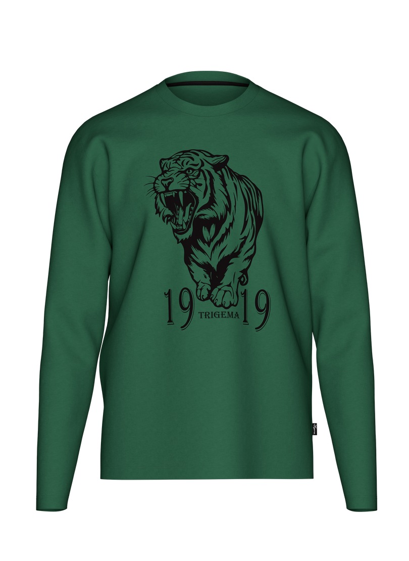 Trigema Longsleeve "TRIGEMA Langarmshirt mit großem Tiger-Printmotiv", 1 St günstig online kaufen