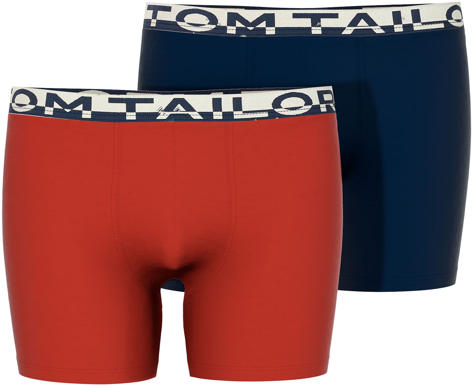 TOM TAILOR Boxershorts, (2er-Pack), mit Logodruck