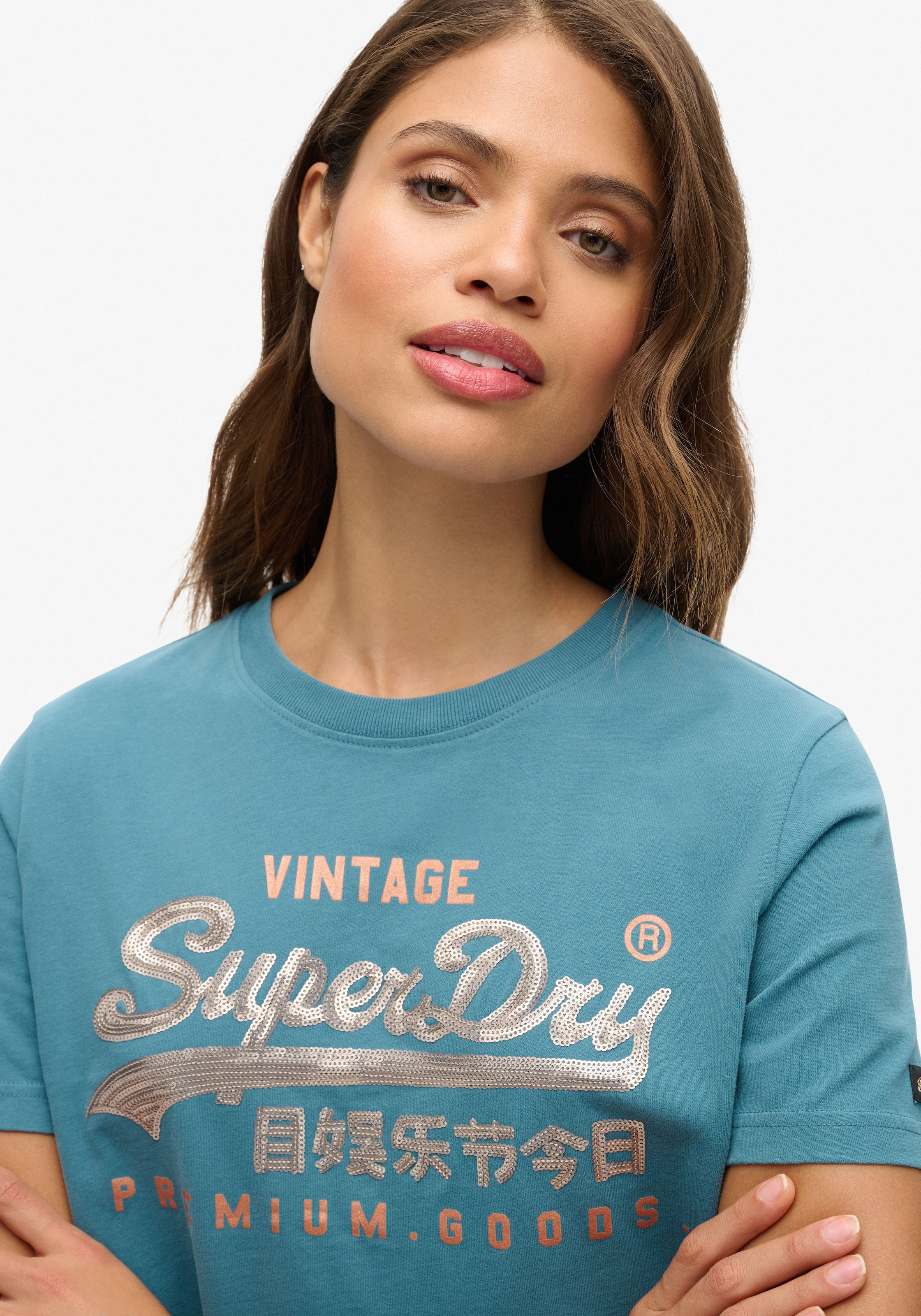 Superdry Print-Shirt EMBELLISHED VL GRAPHIC T SHIRT günstig online kaufen