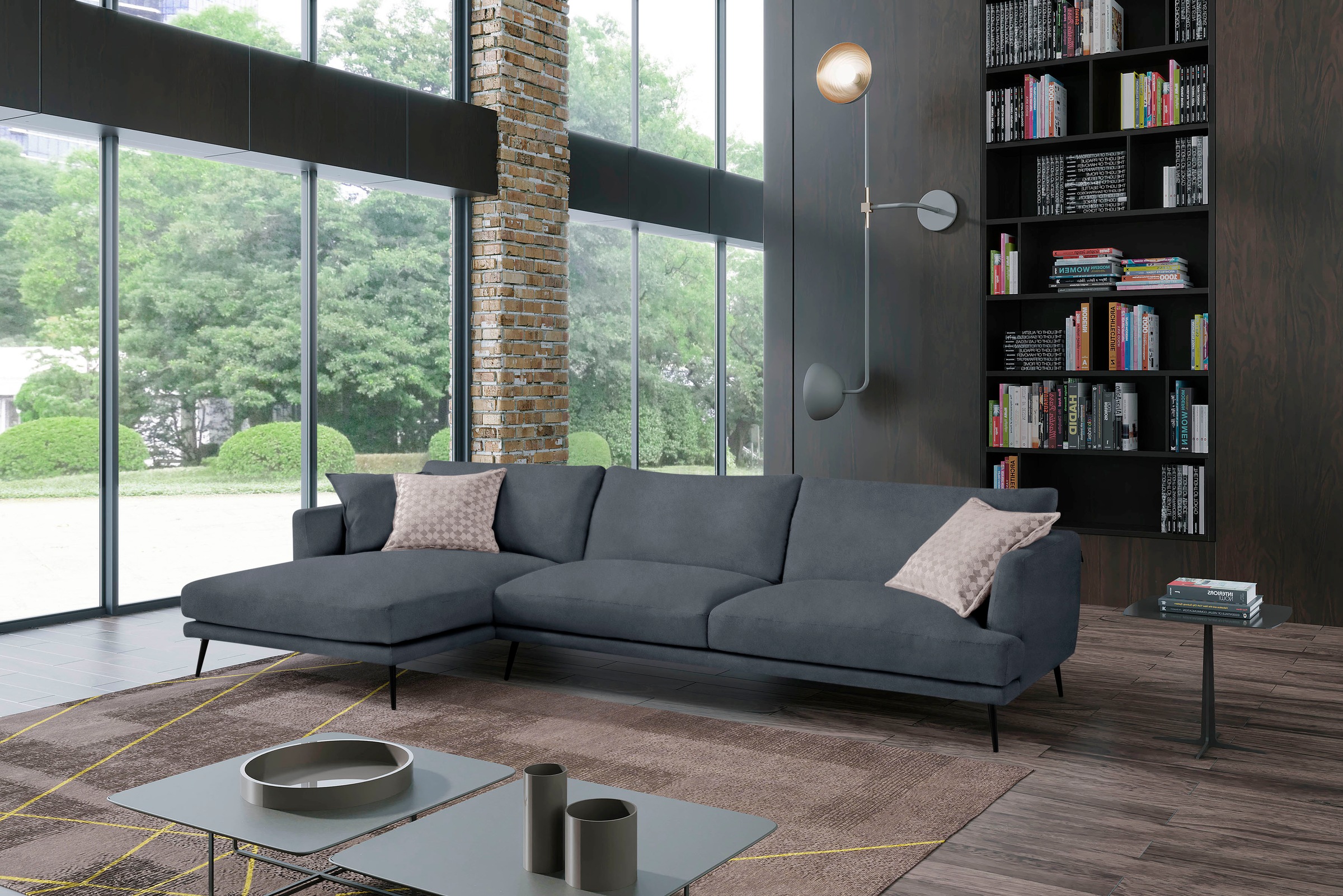 Egoitaliano Ecksofa "Sophia, Designsofa mit extrakomfortablem Sitzkomfort, Breite 274cm" mit Daunenfederung, L-Form